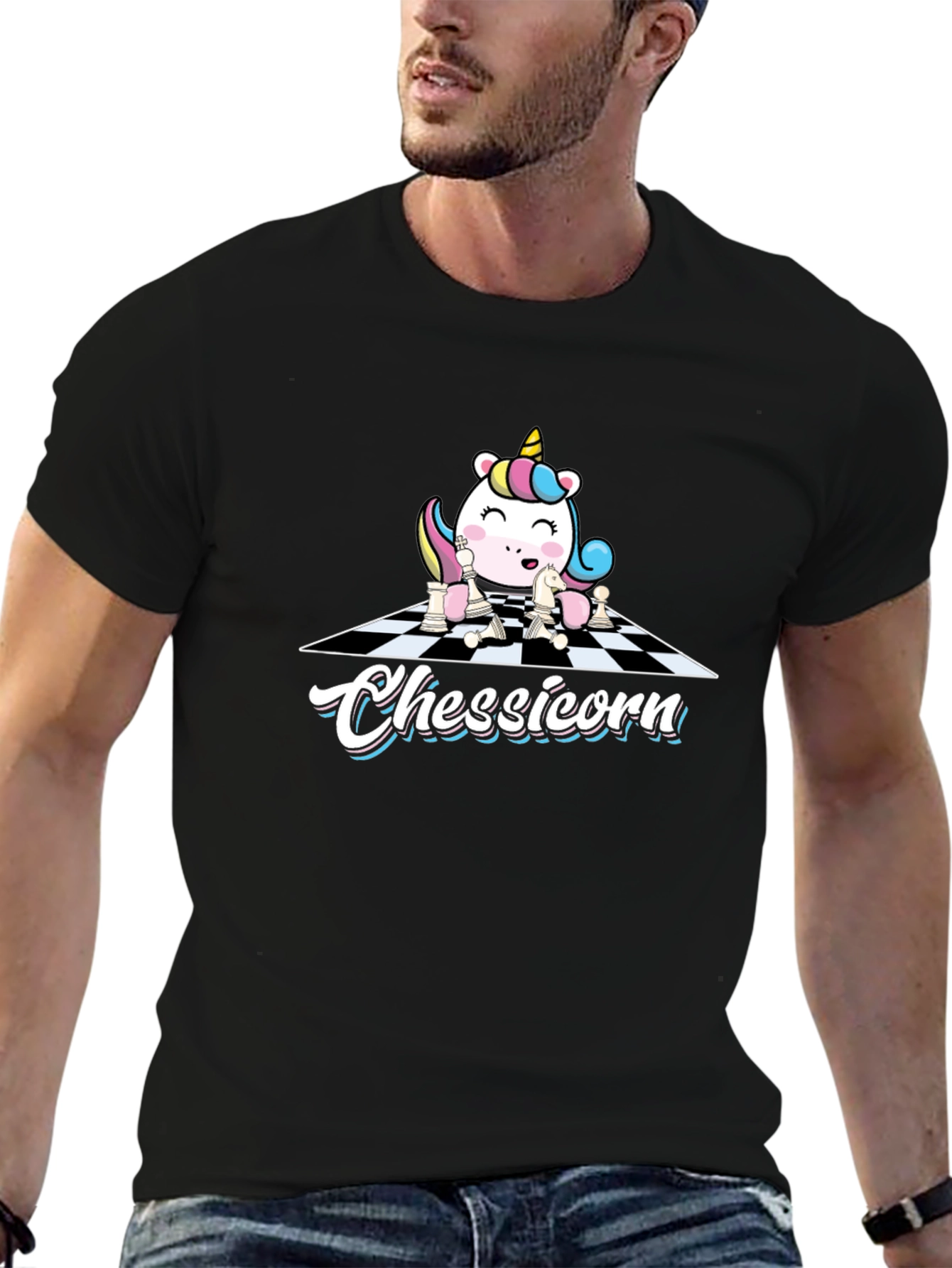 Chessicorn Black T-Shirt