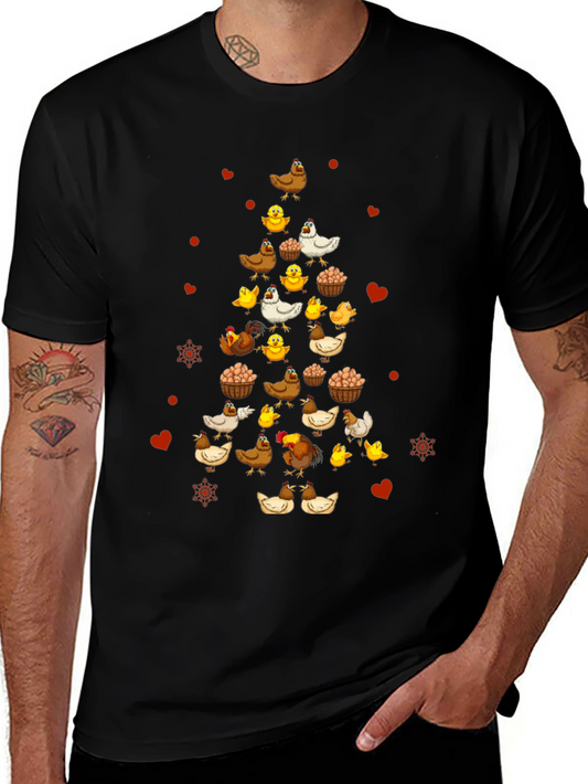 Festive Chicken Christmas Tree T-Shirt