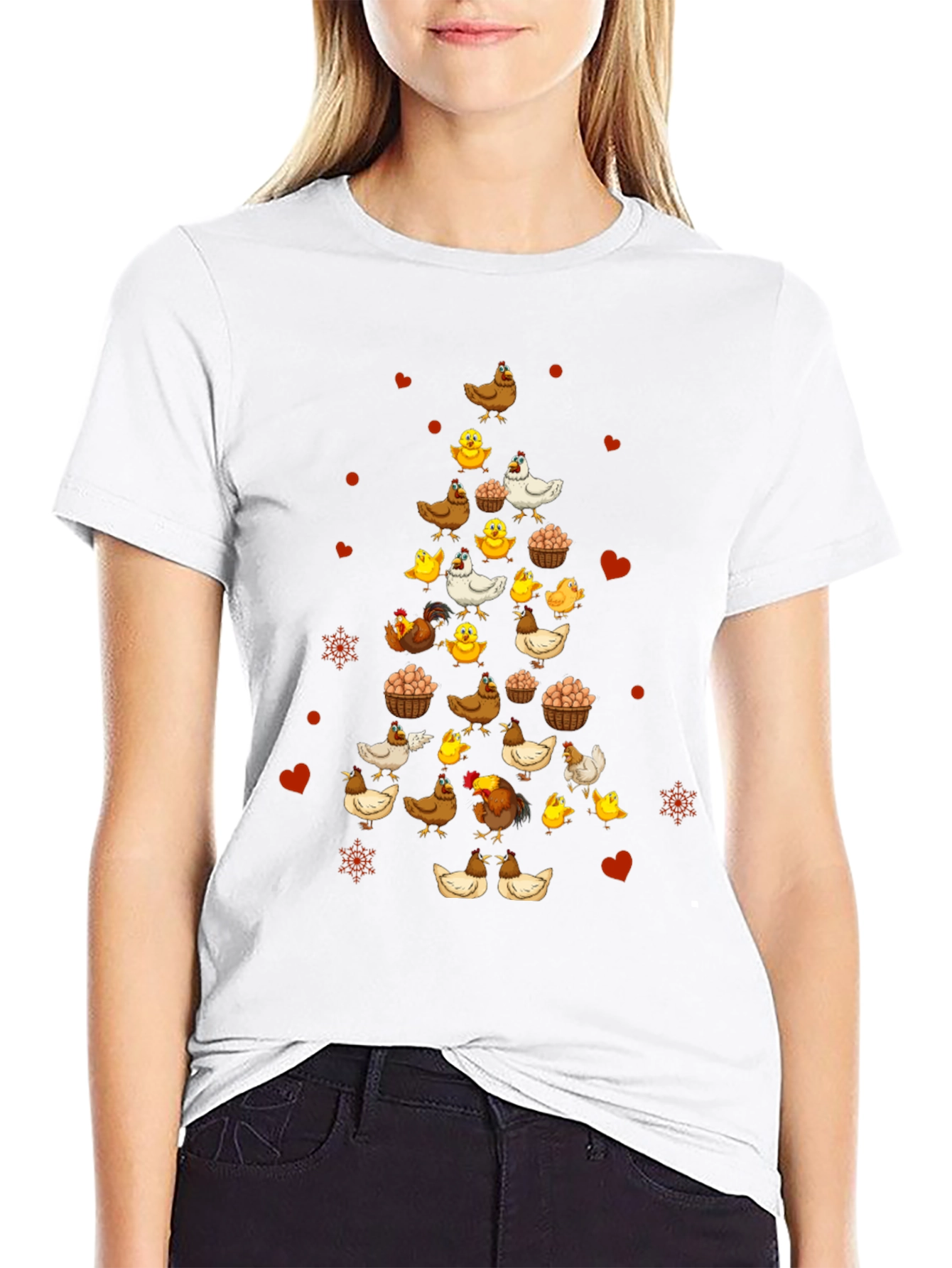Festive Chicken Christmas Tree T-Shirt