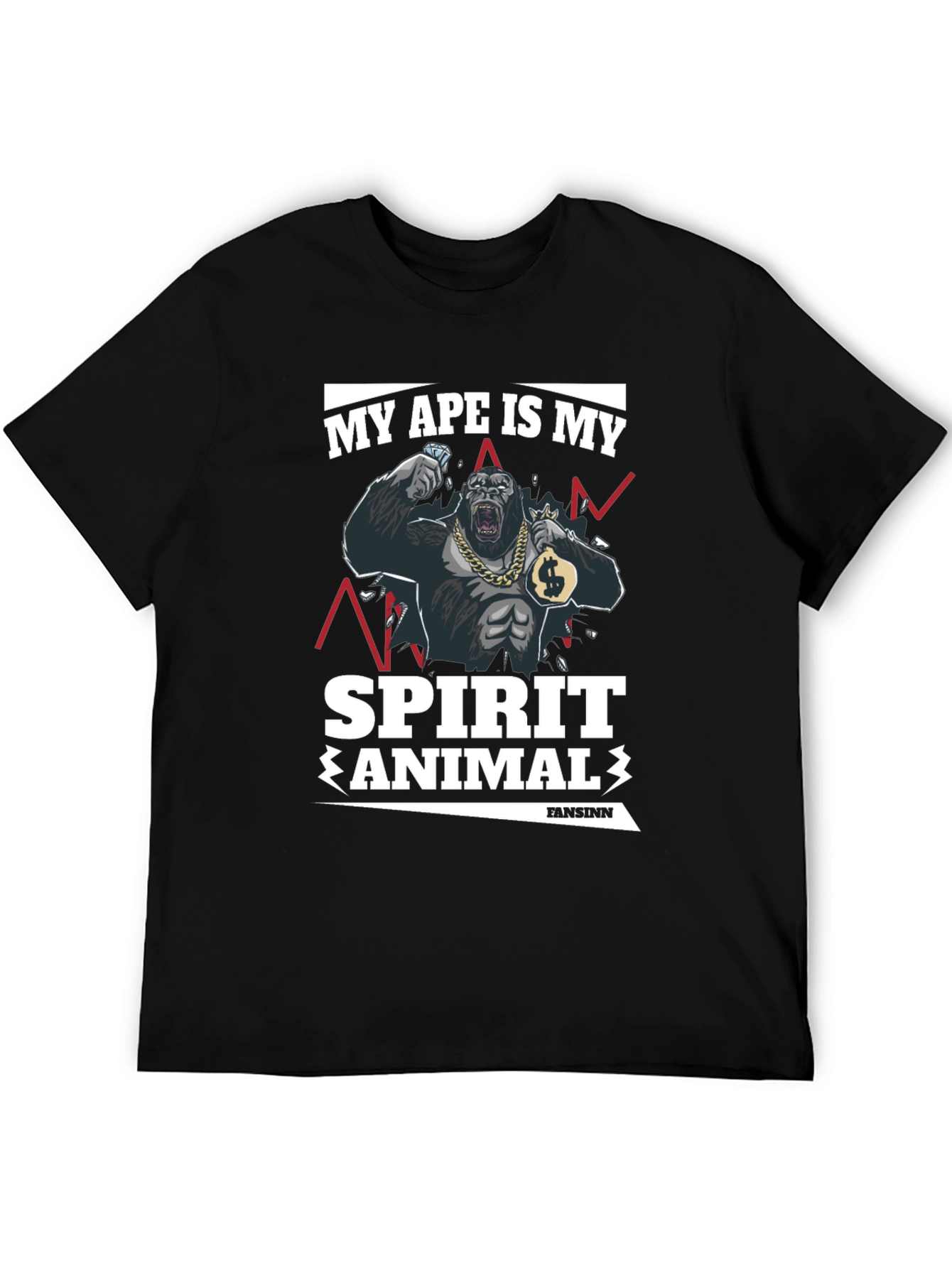 Ape Spirit Animal Graphic T-Shirt
