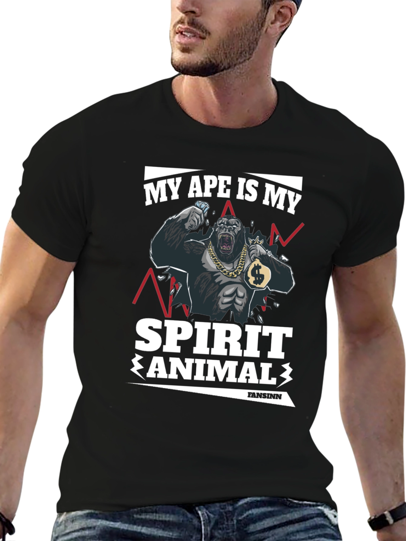 Ape Spirit Animal Graphic T-Shirt