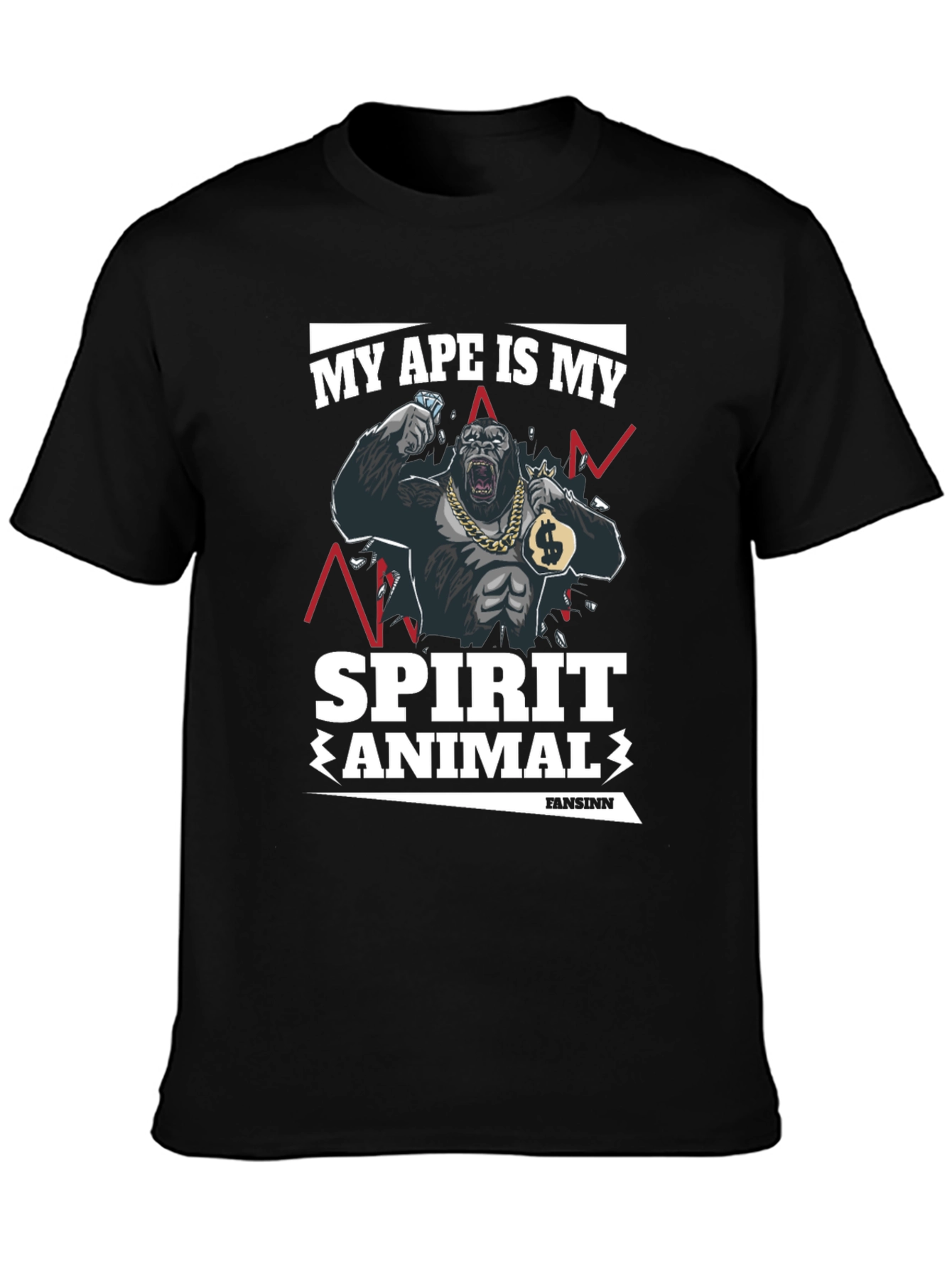 Ape Spirit Animal Graphic T-Shirt