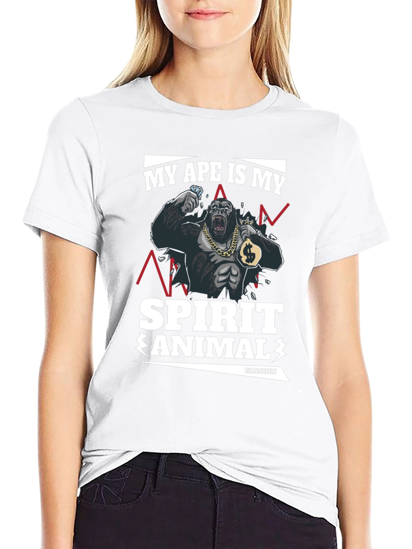 Ape Spirit Animal Graphic T-Shirt