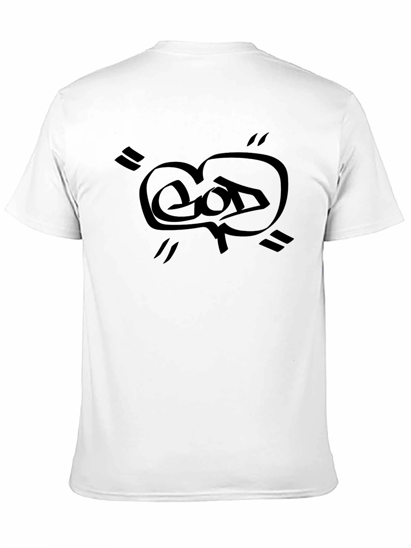 Black Graphic Tee - Unique God Design