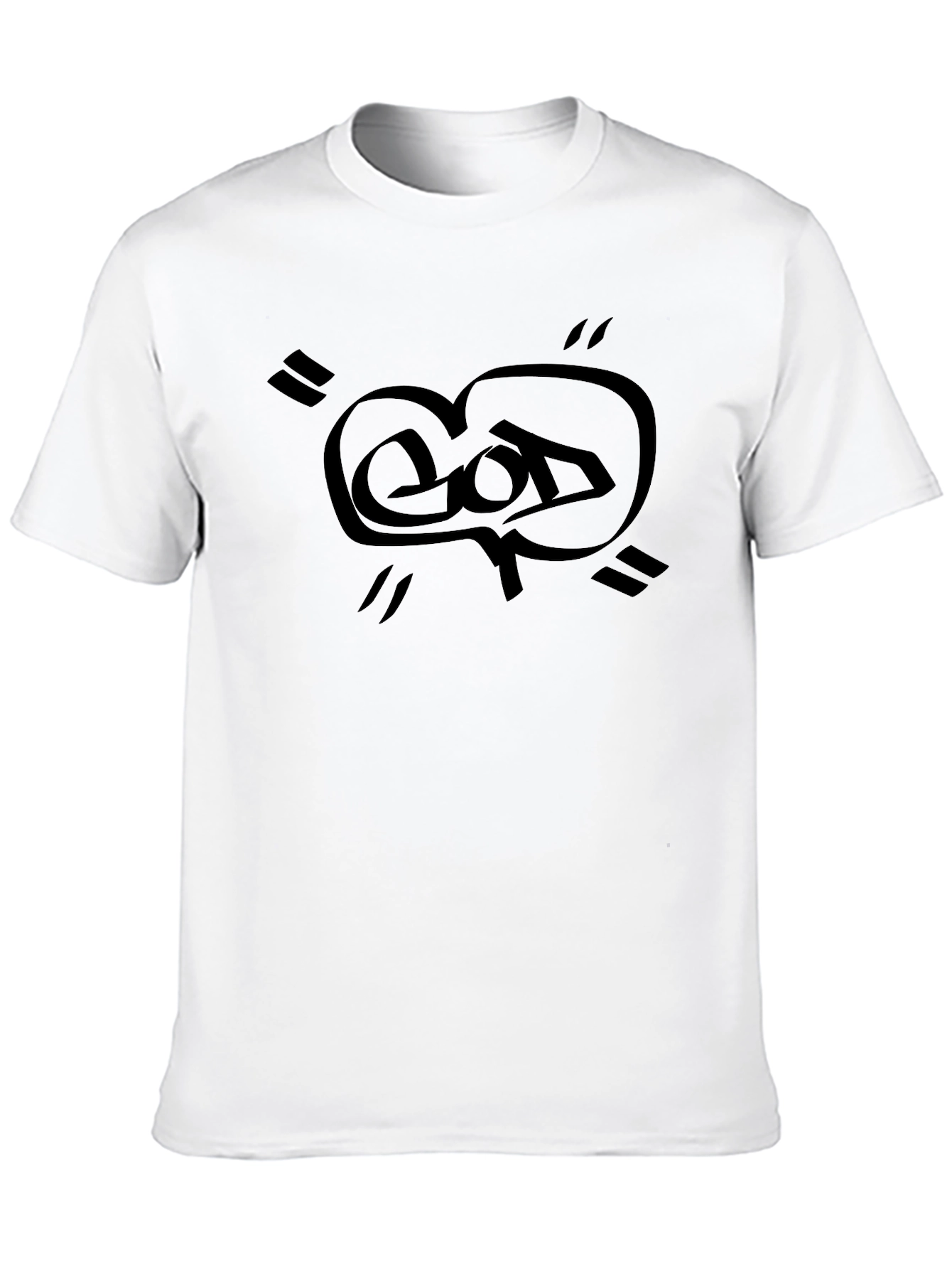 Black Graphic Tee - Unique God Design