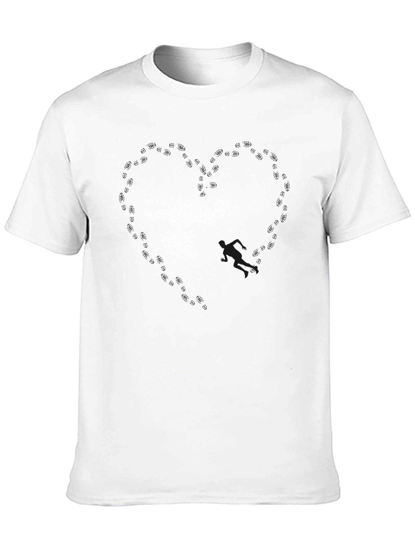 Mens Solid Black Crew Neck T-Shirt