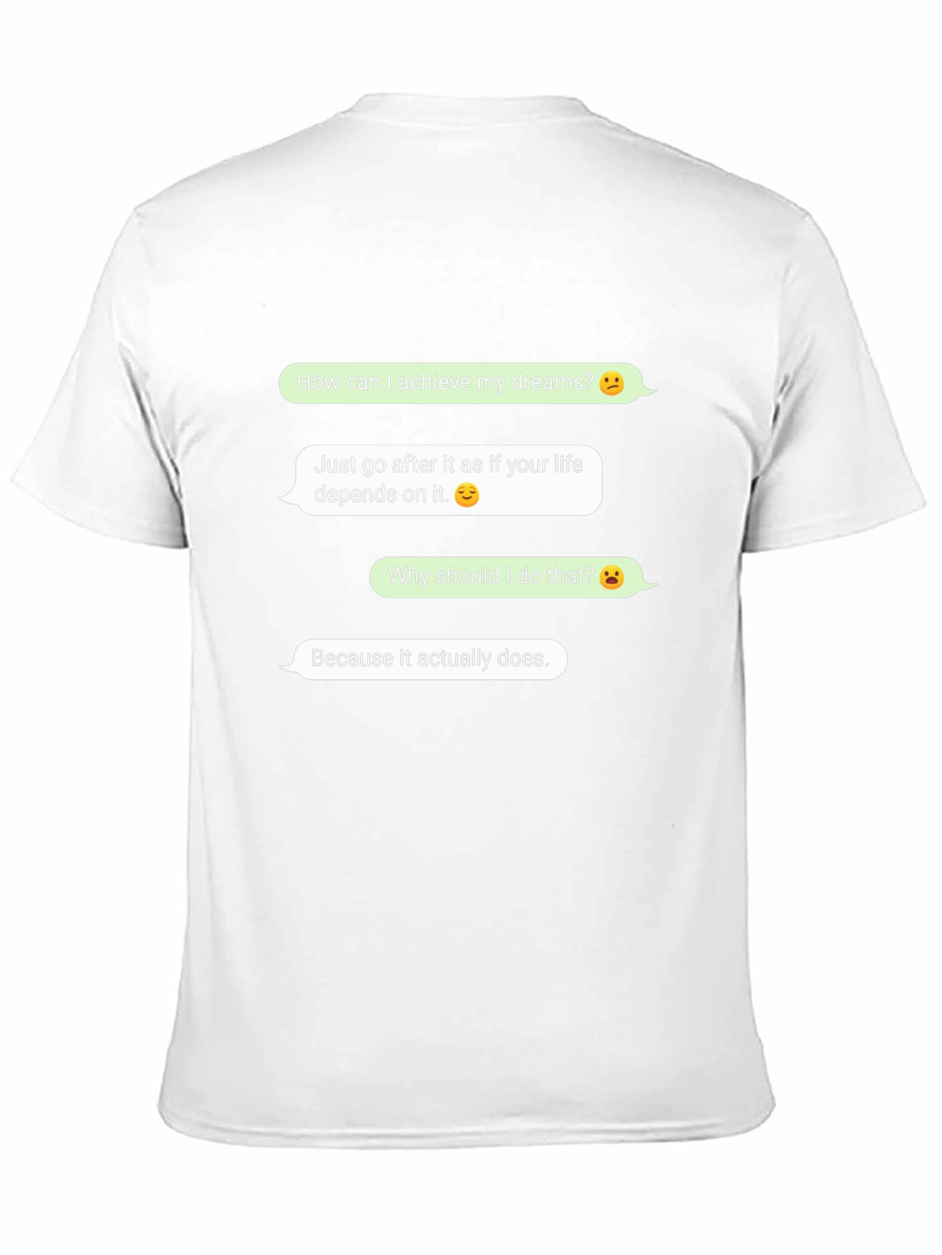 Motivational Text Message Black T-Shirt