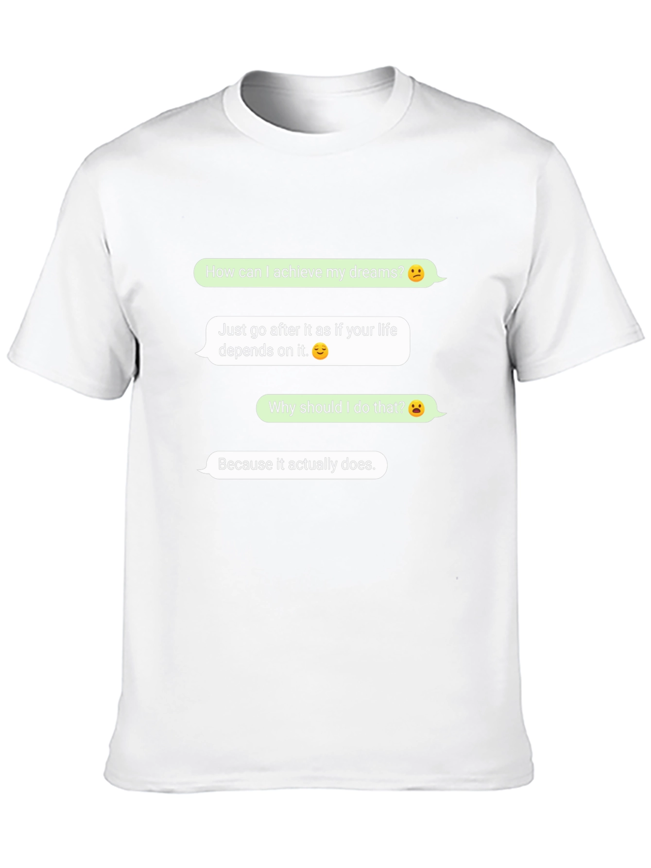 Motivational Text Message Black T-Shirt
