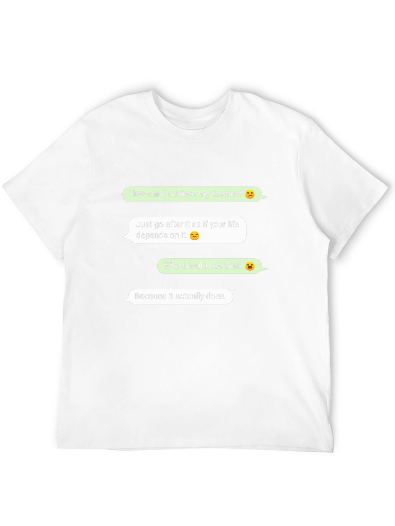 Motivational Text Message Black T-Shirt