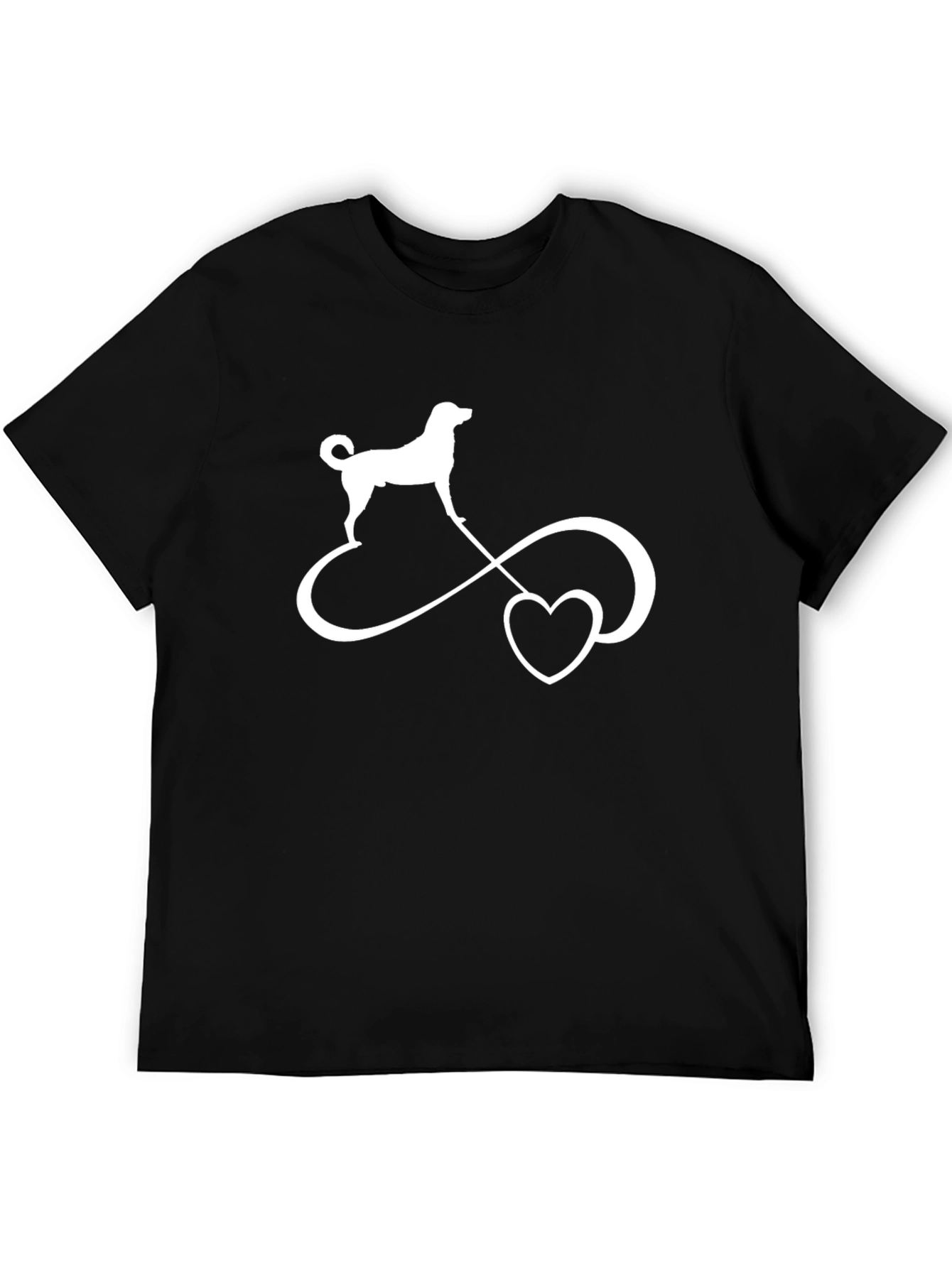 Dog Love Infinity Symbol Black T-Shirt