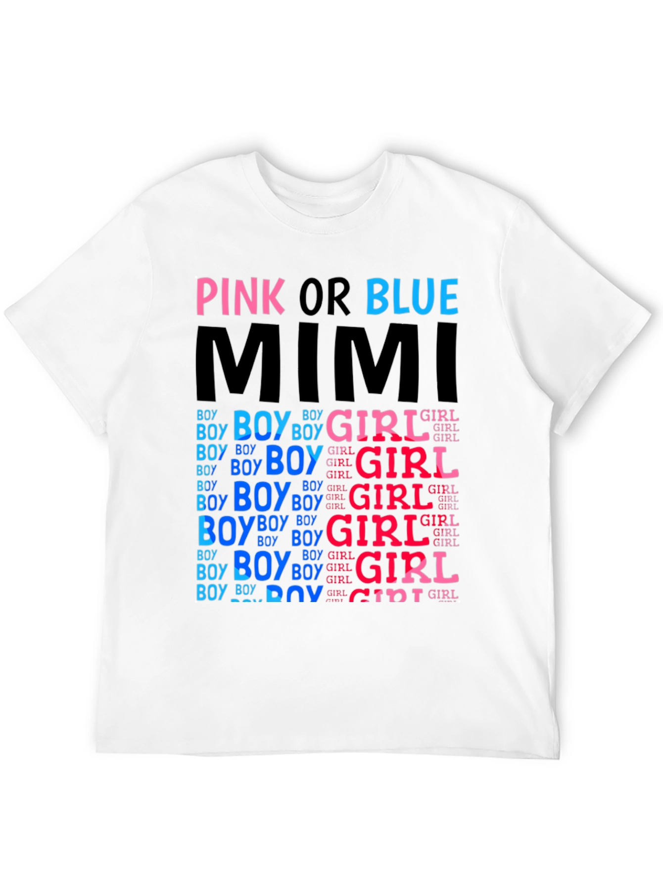 Pink or Blue Gender Reveal T-Shirt - Mimi