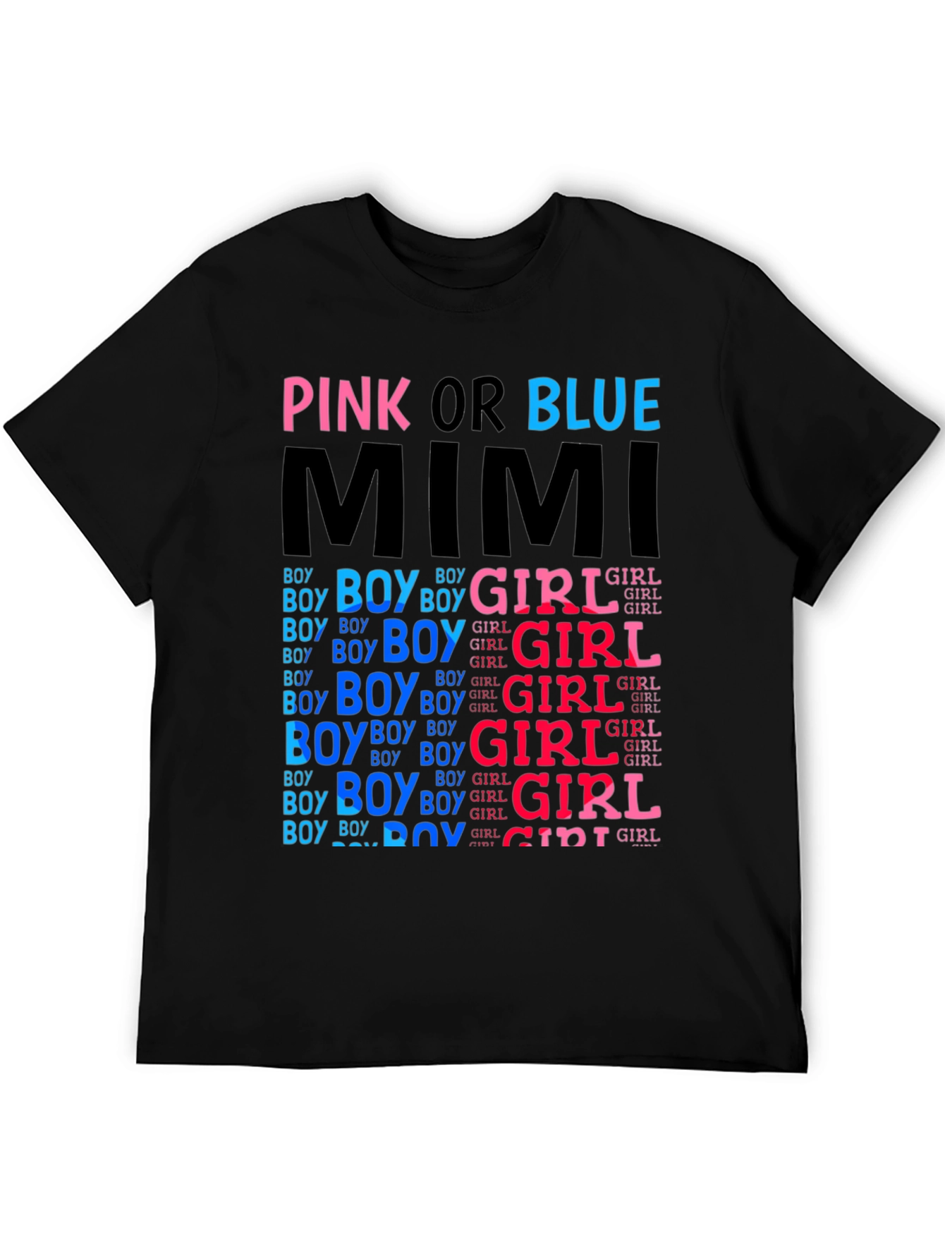 Pink or Blue Gender Reveal T-Shirt - Mimi