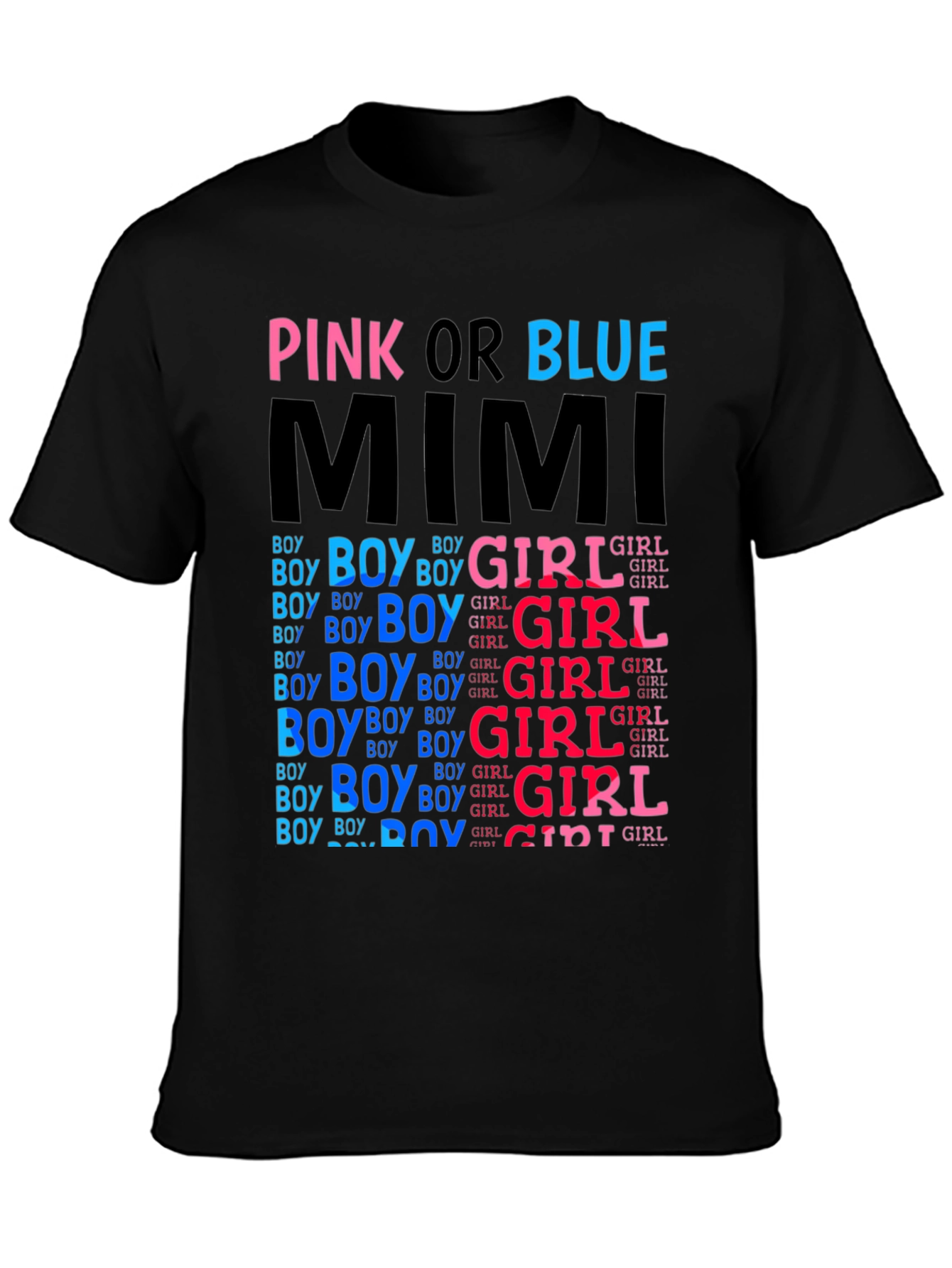 Pink or Blue Gender Reveal T-Shirt - Mimi