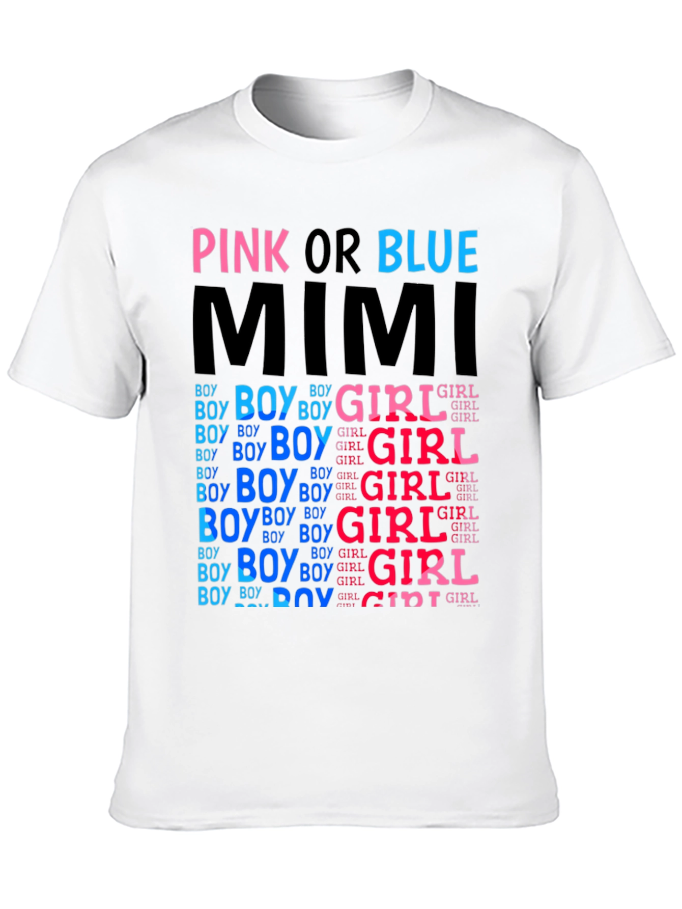 Pink or Blue Gender Reveal T-Shirt - Mimi