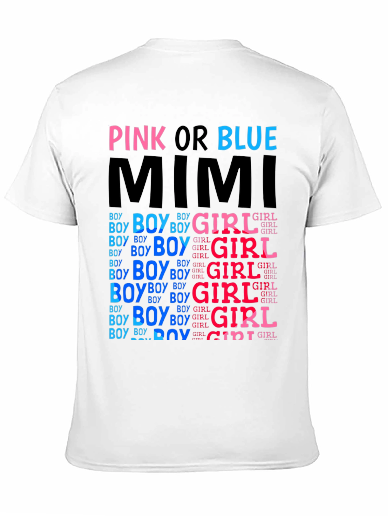 Pink or Blue Gender Reveal T-Shirt - Mimi