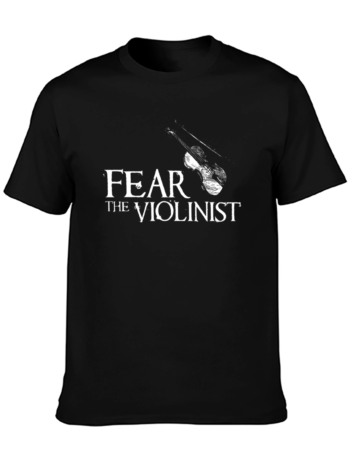 Fear the Violinist Black Graphic T-Shirt