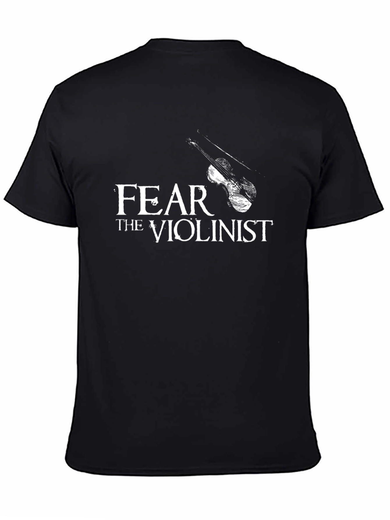 Fear the Violinist Black Graphic T-Shirt