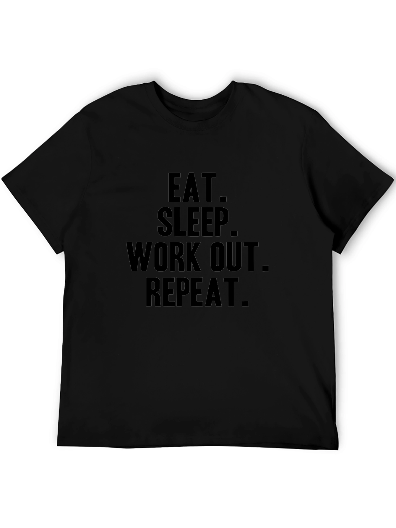 Eat Sleep Workout Repeat Graphic T-Shirt