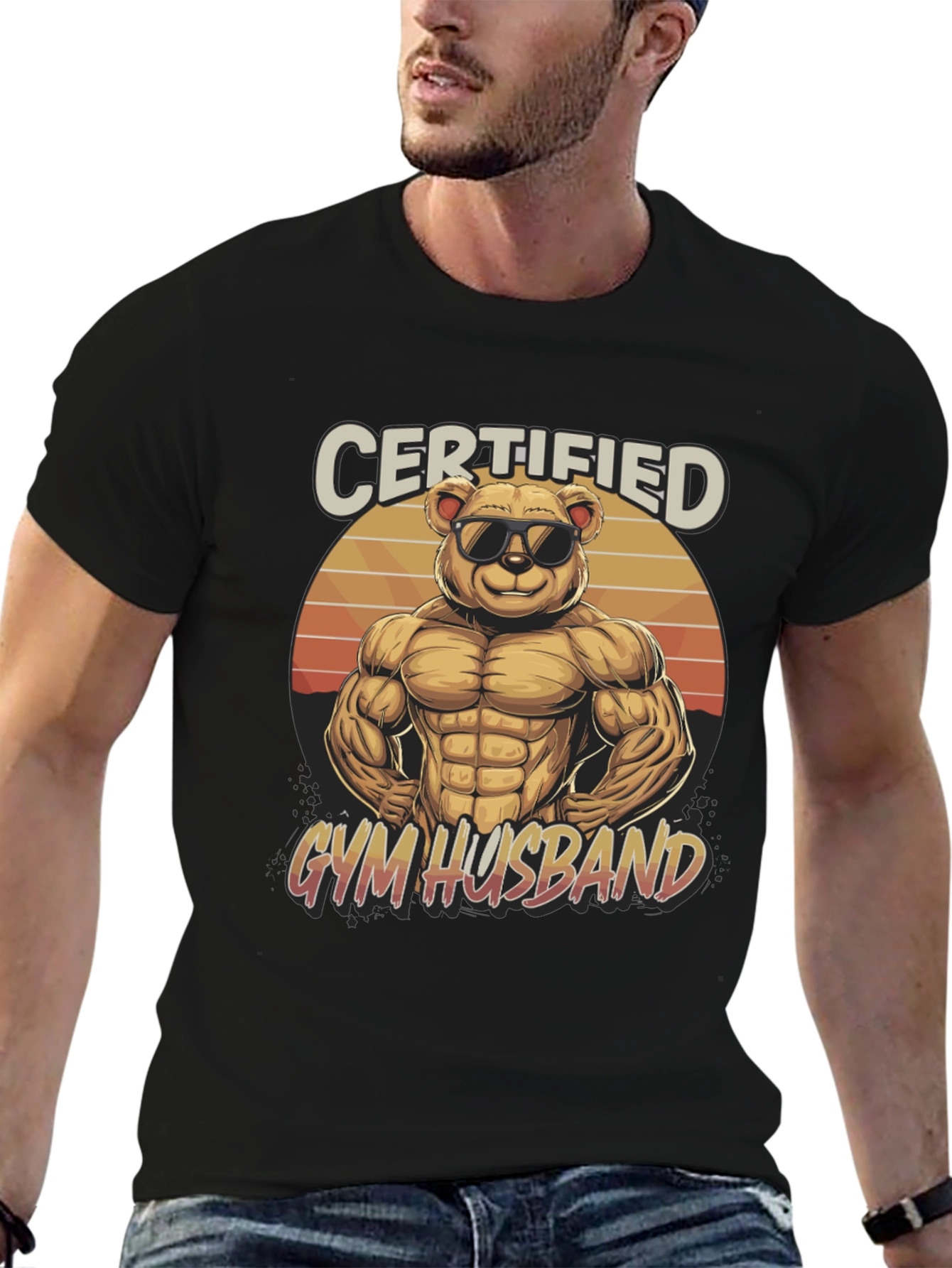 Certified Gym Husband Graphic T-Shirt