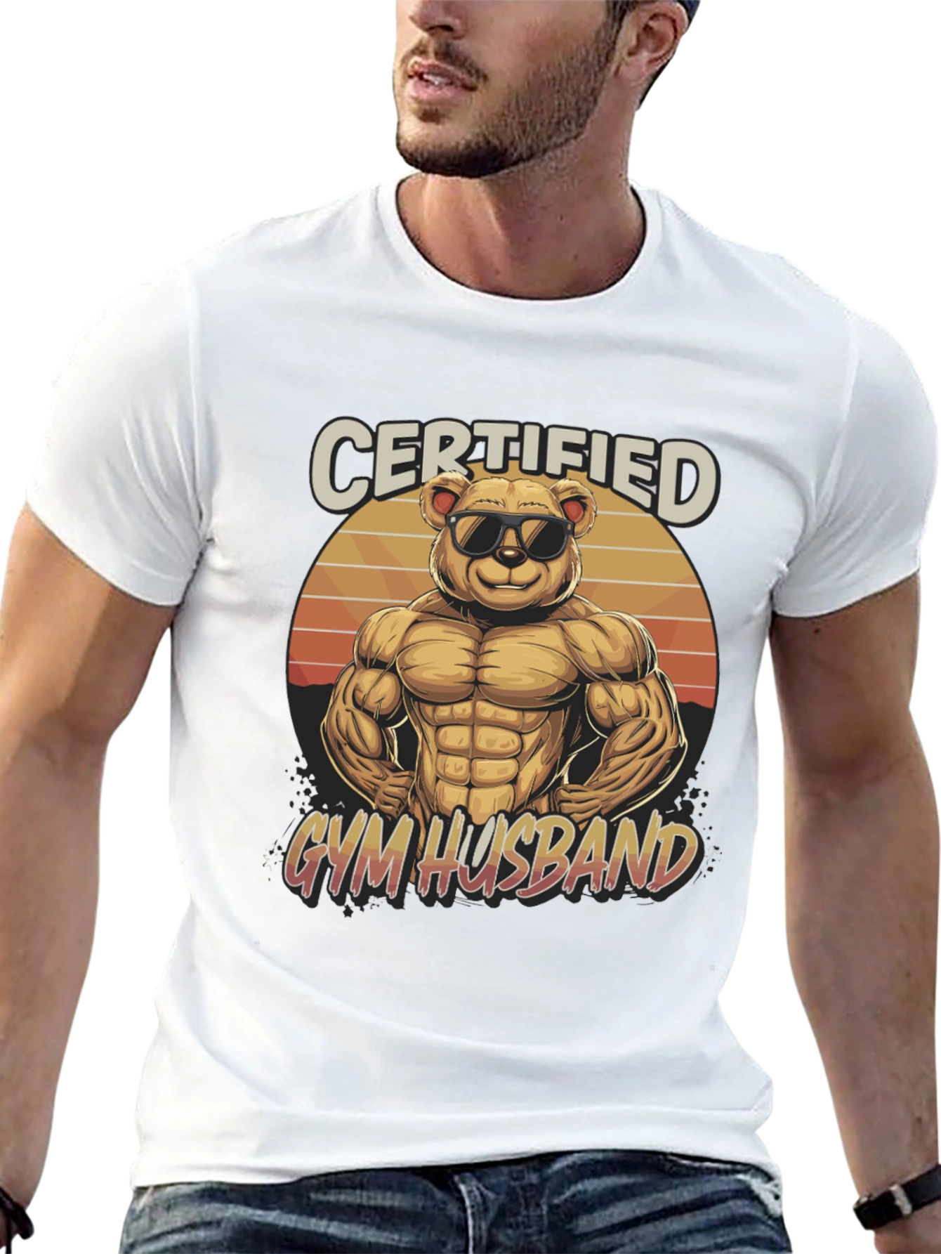 Certified Gym Husband Graphic T-Shirt