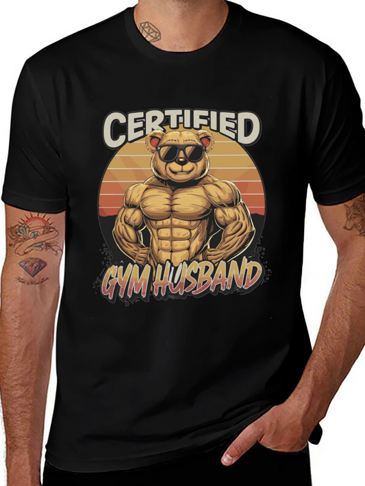 Certified Gym Husband Graphic T-Shirt