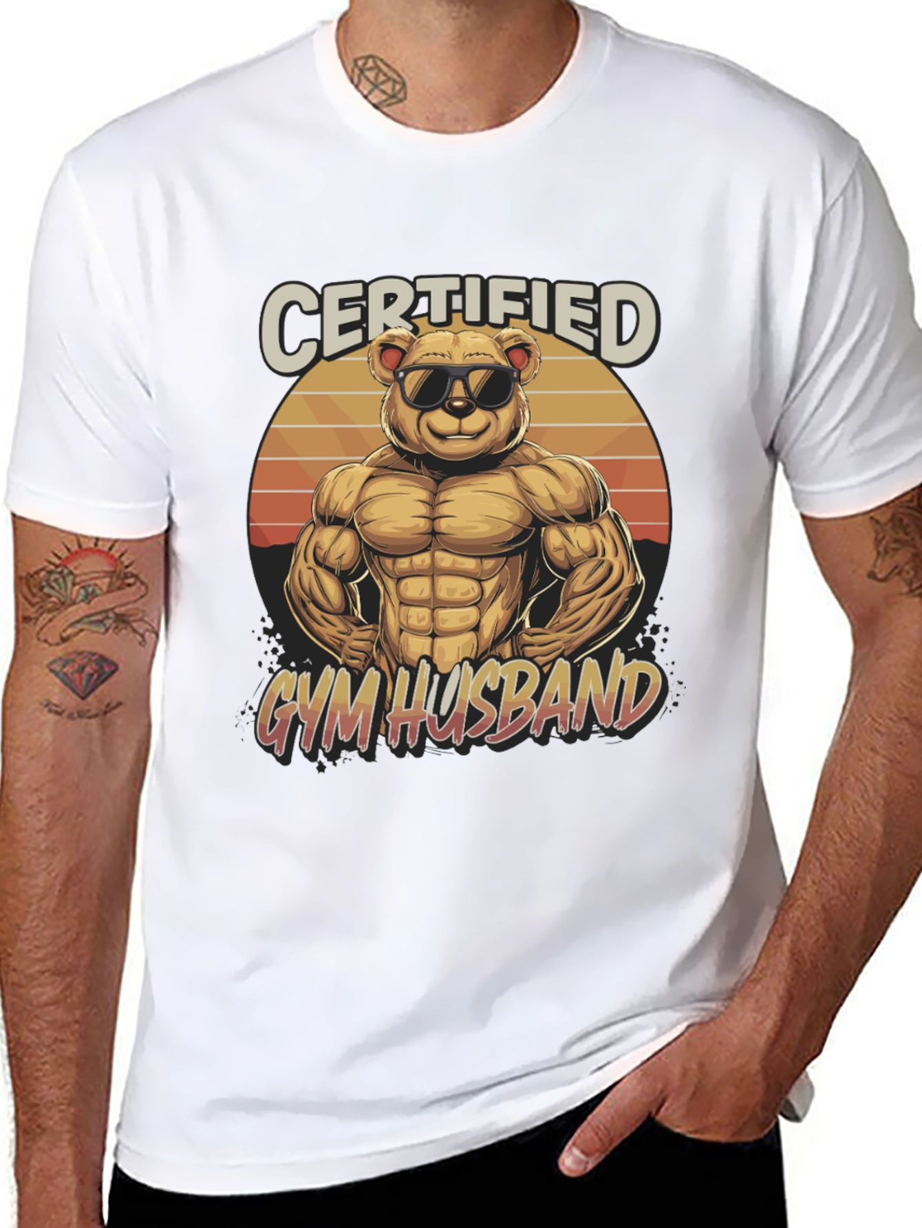 Certified Gym Husband Graphic T-Shirt