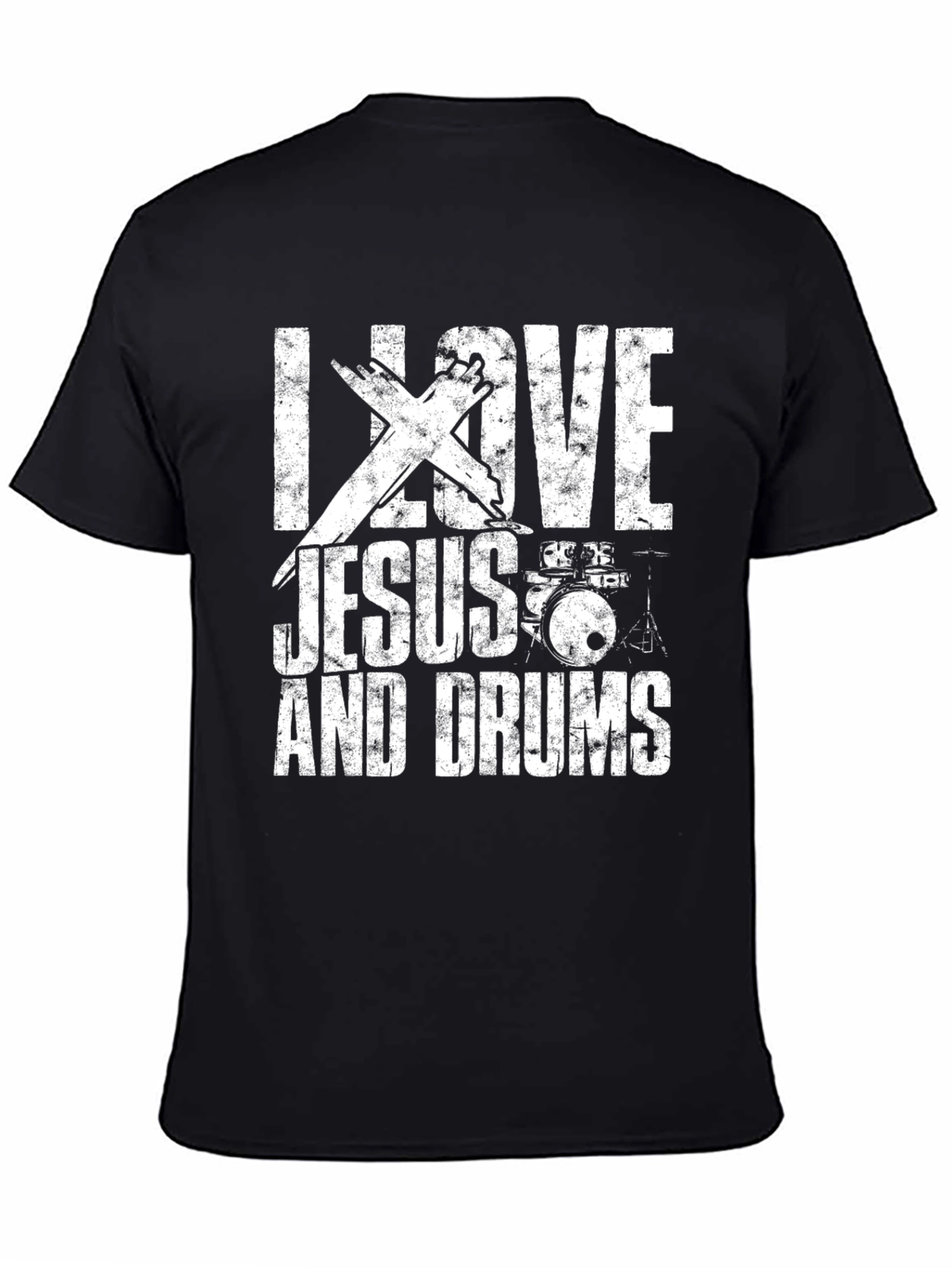 I Love Jesus and Drums Graphic Tee