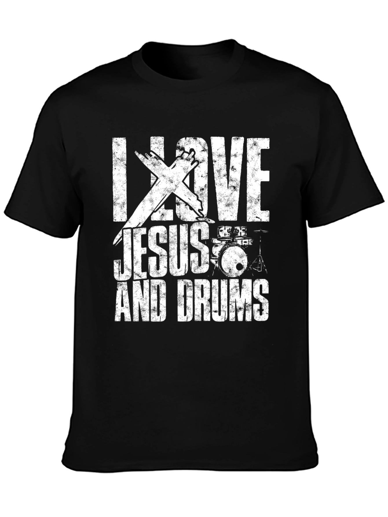 I Love Jesus and Drums Graphic Tee