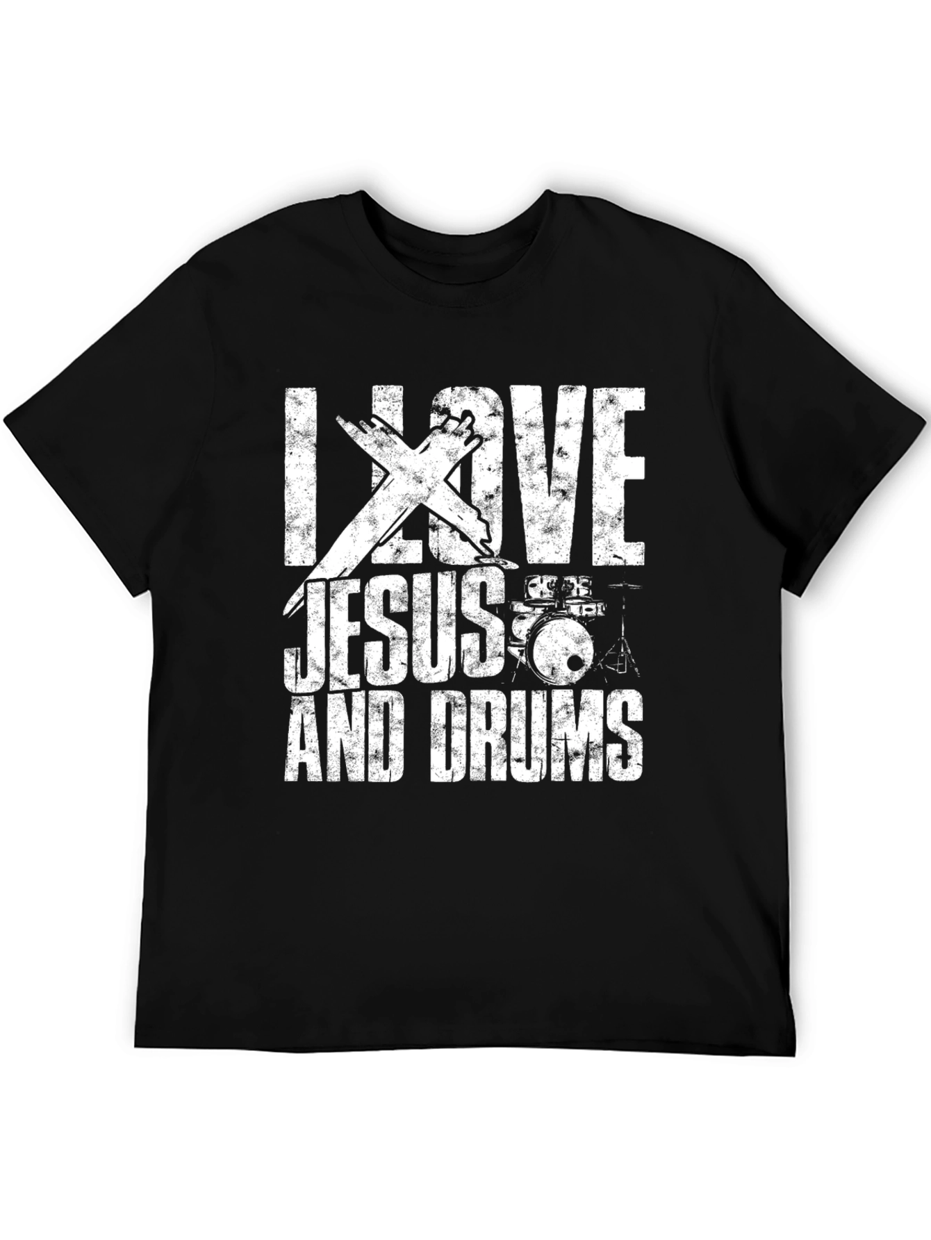 I Love Jesus and Drums Graphic Tee