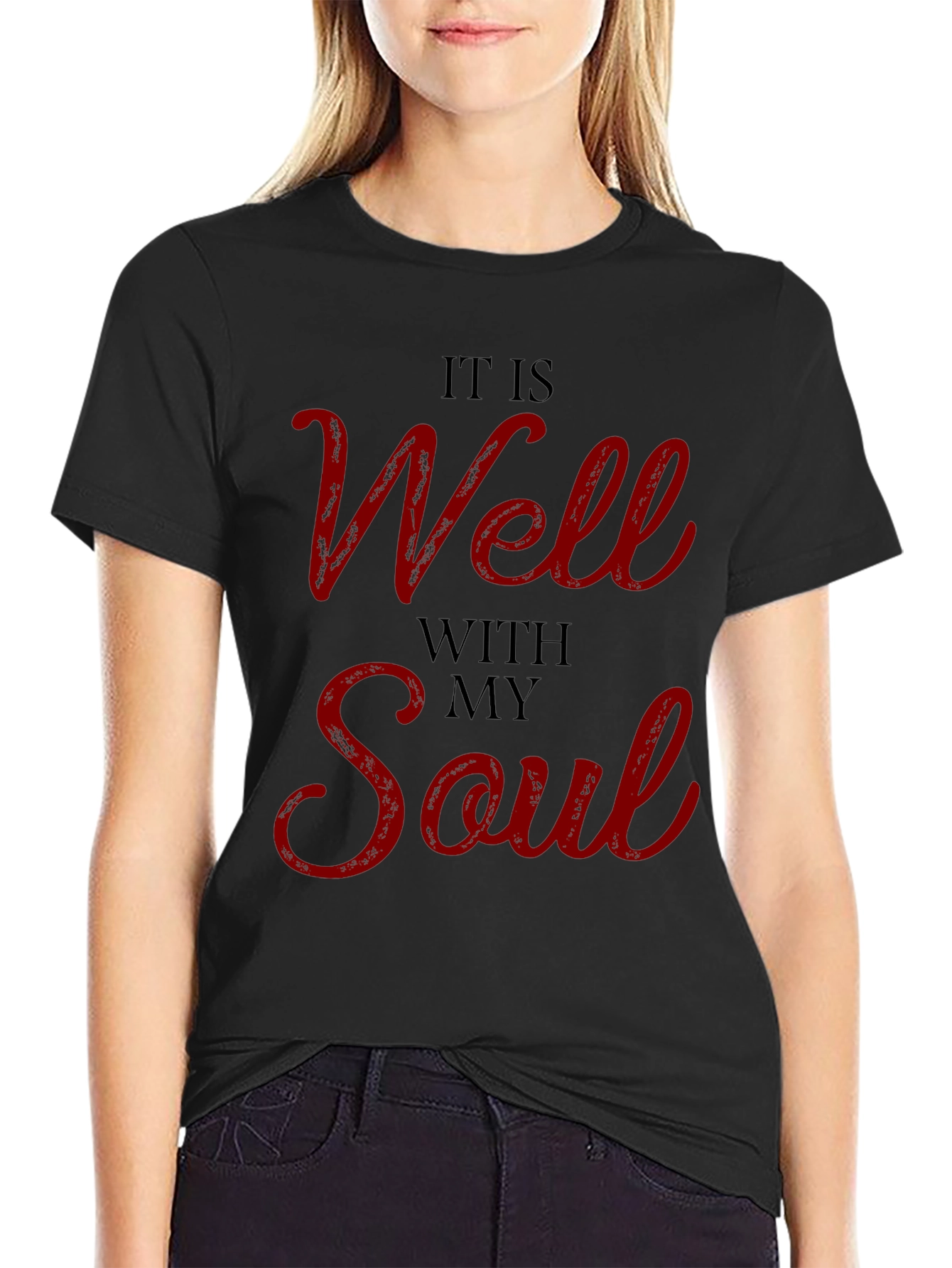 It Is Well With My Soul T-Shirt - Black