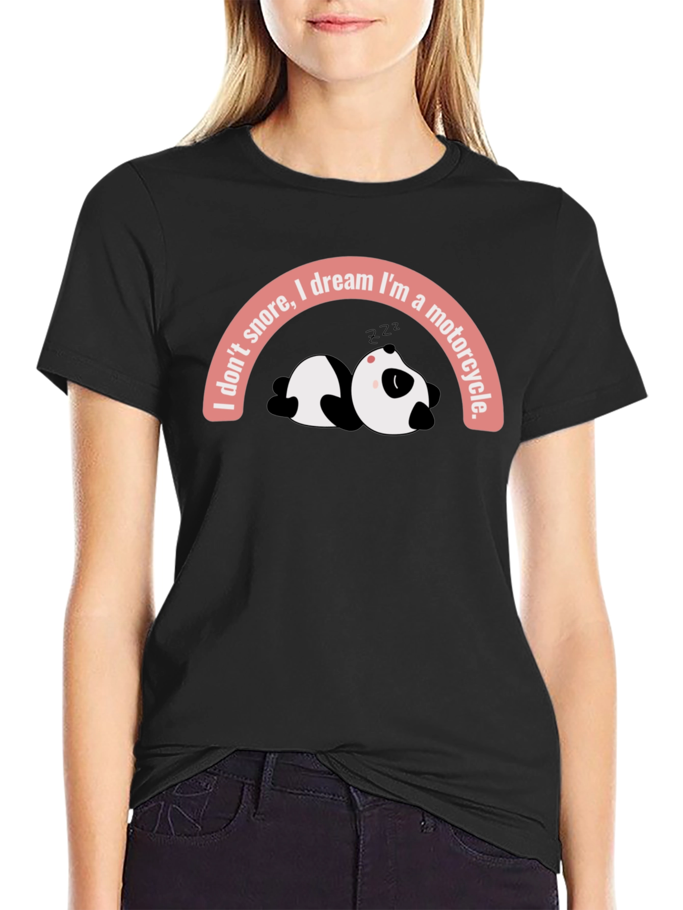 Dreaming Motorcycle Panda T-Shirt
