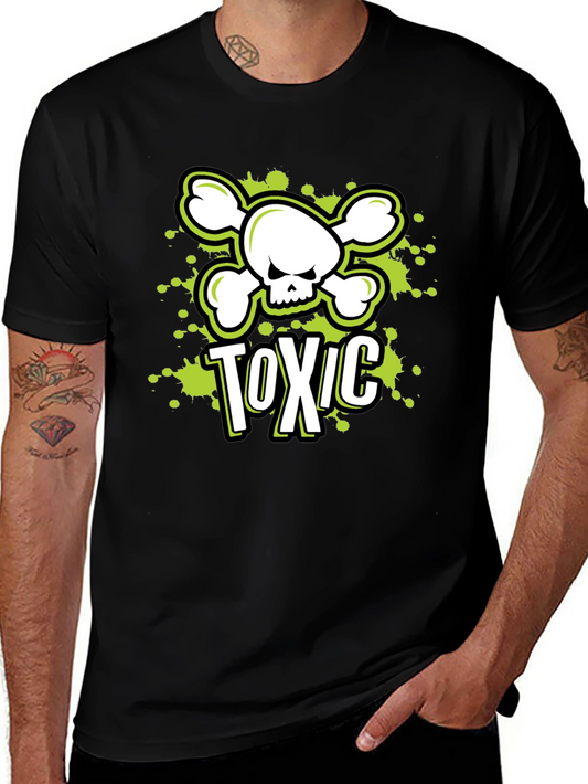 Toxic Skull Graphic Tee - Mens Black T-Shirt