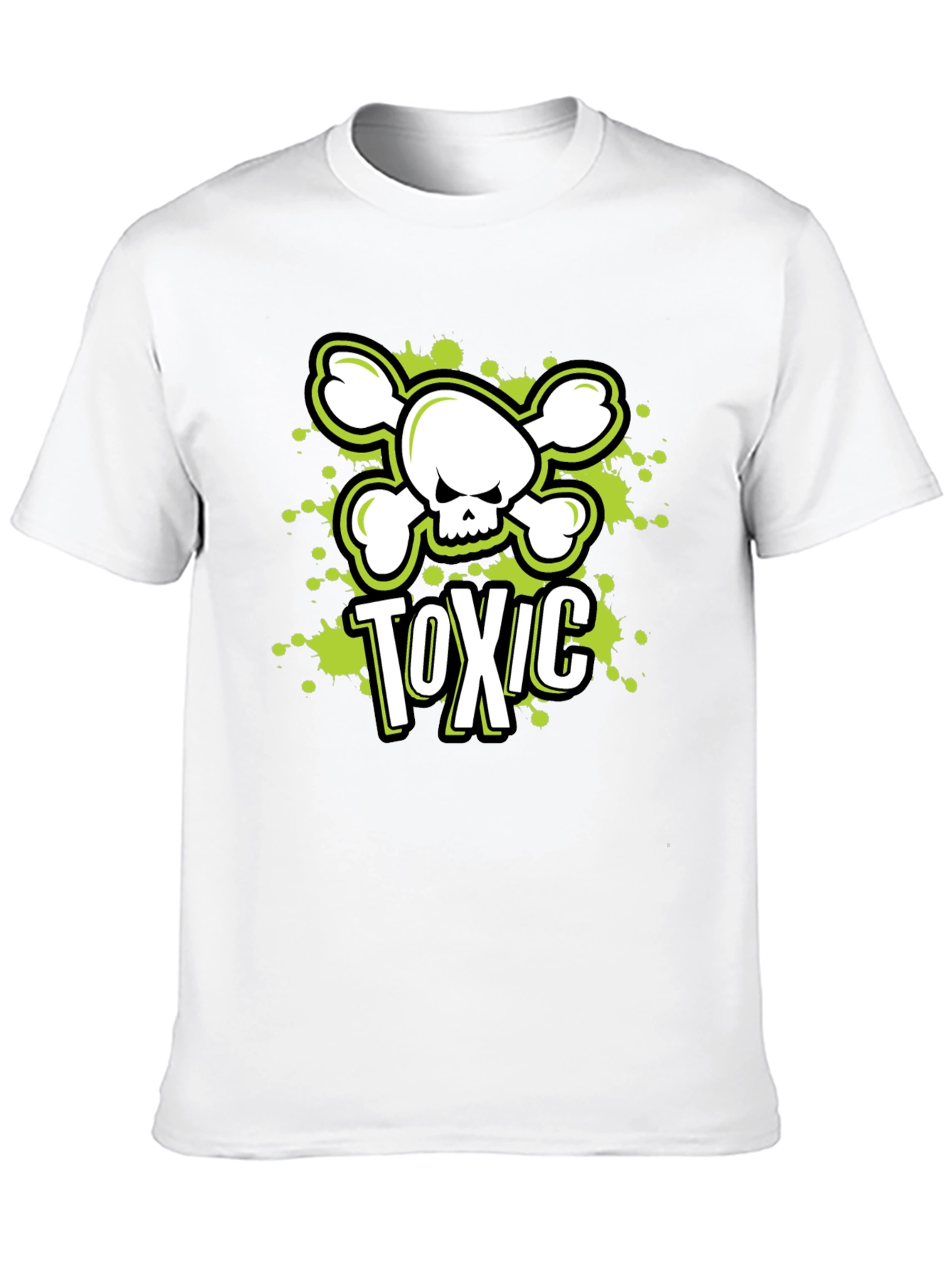 Toxic Skull Graphic Tee - Mens Black T-Shirt