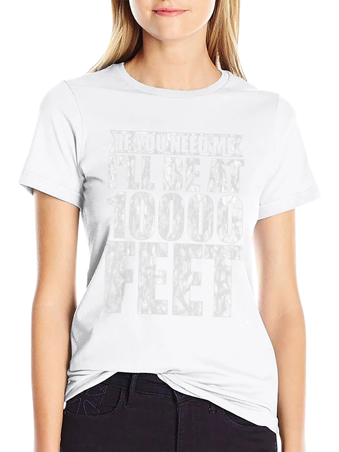 10000 Feet Graphic Tee - Black Cotton Casual Shirt