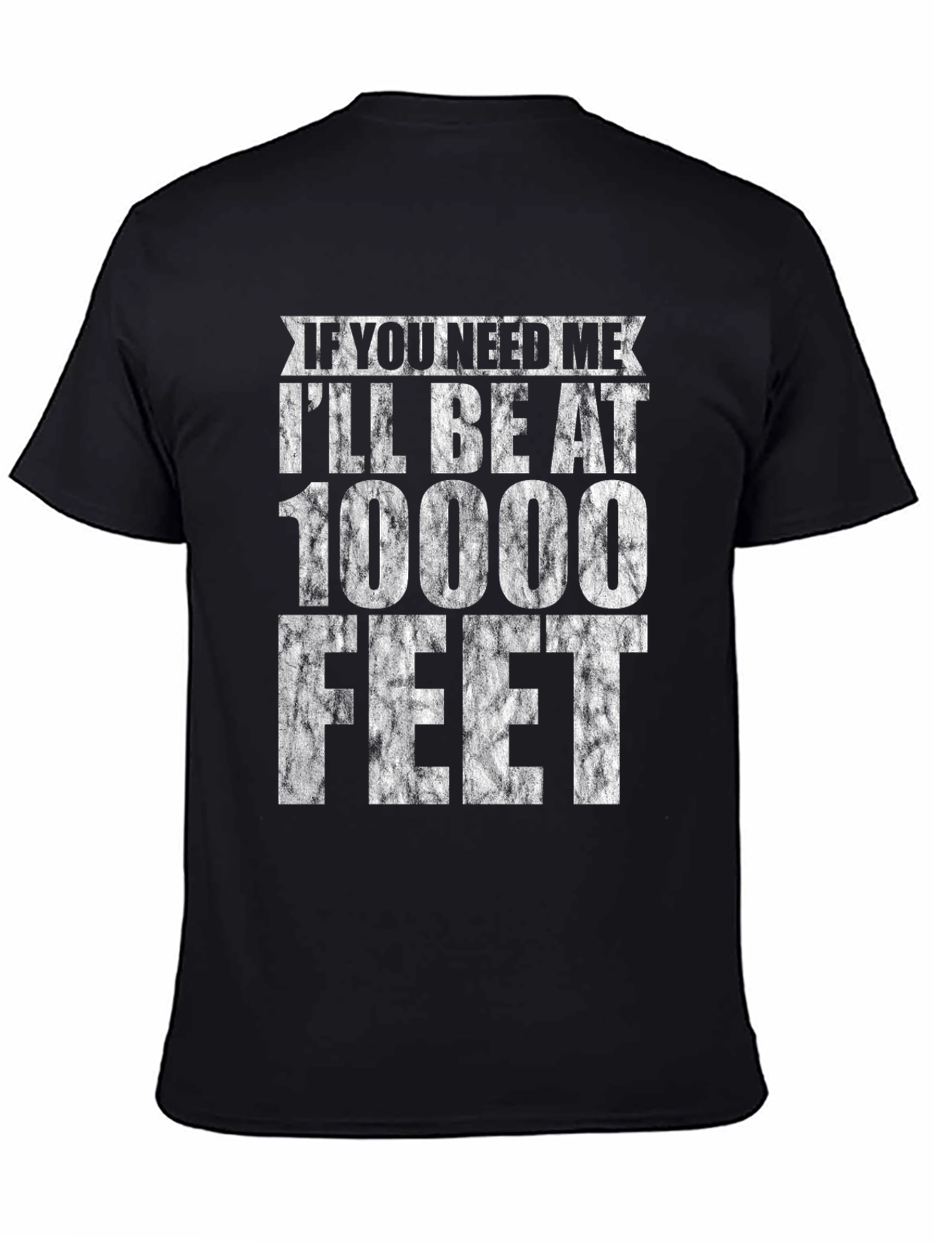 10000 Feet Graphic Tee - Black Cotton Casual Shirt