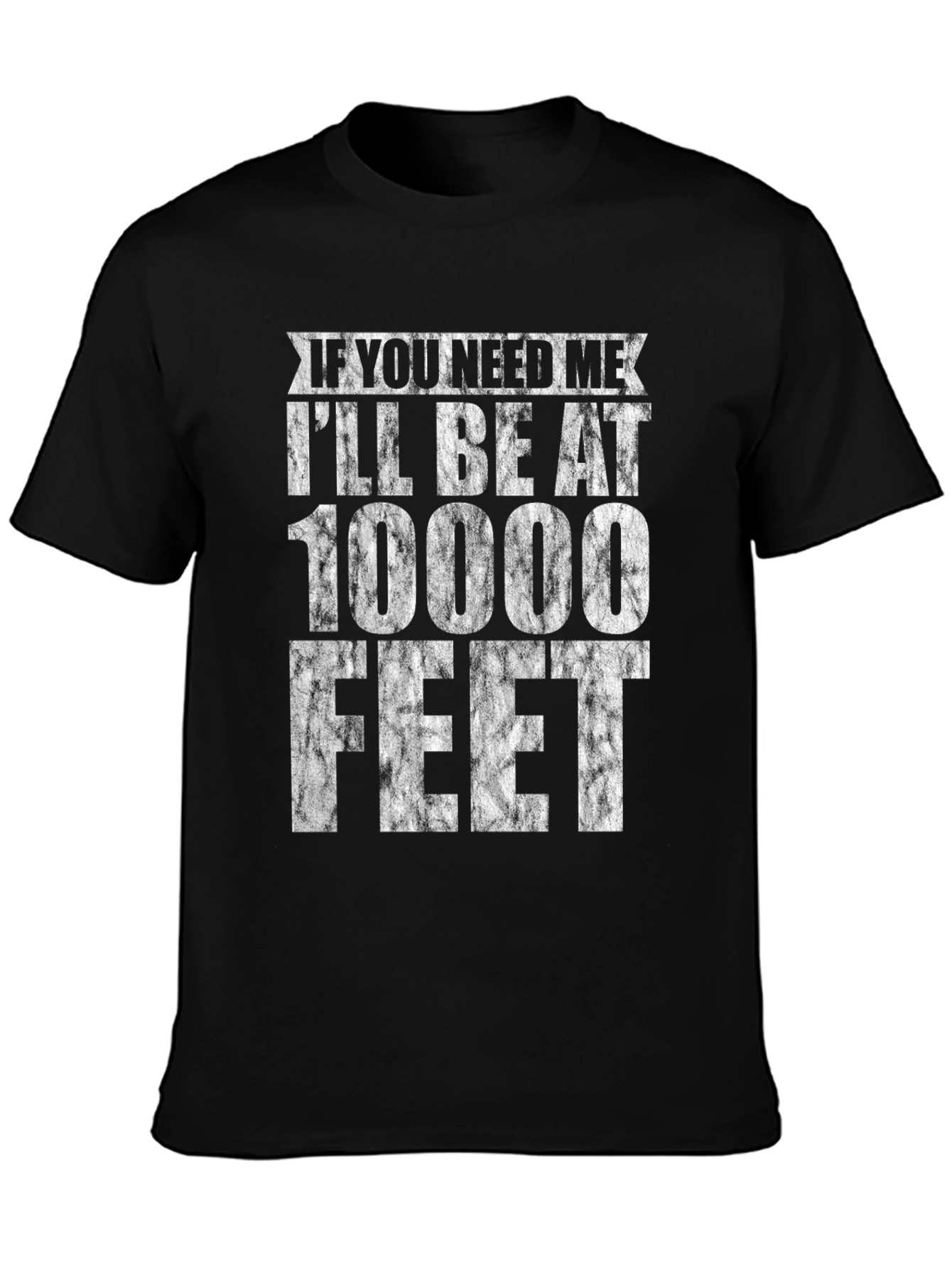 10000 Feet Graphic Tee - Black Cotton Casual Shirt