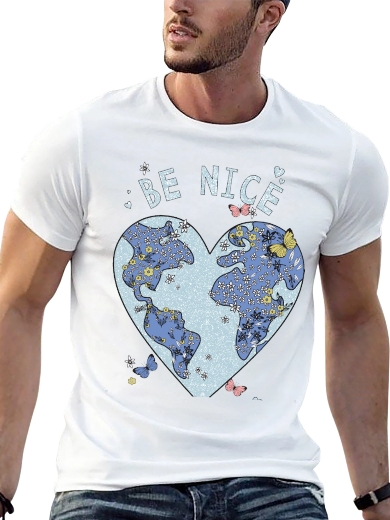 Be Nice Earth Heart Graphic Tee