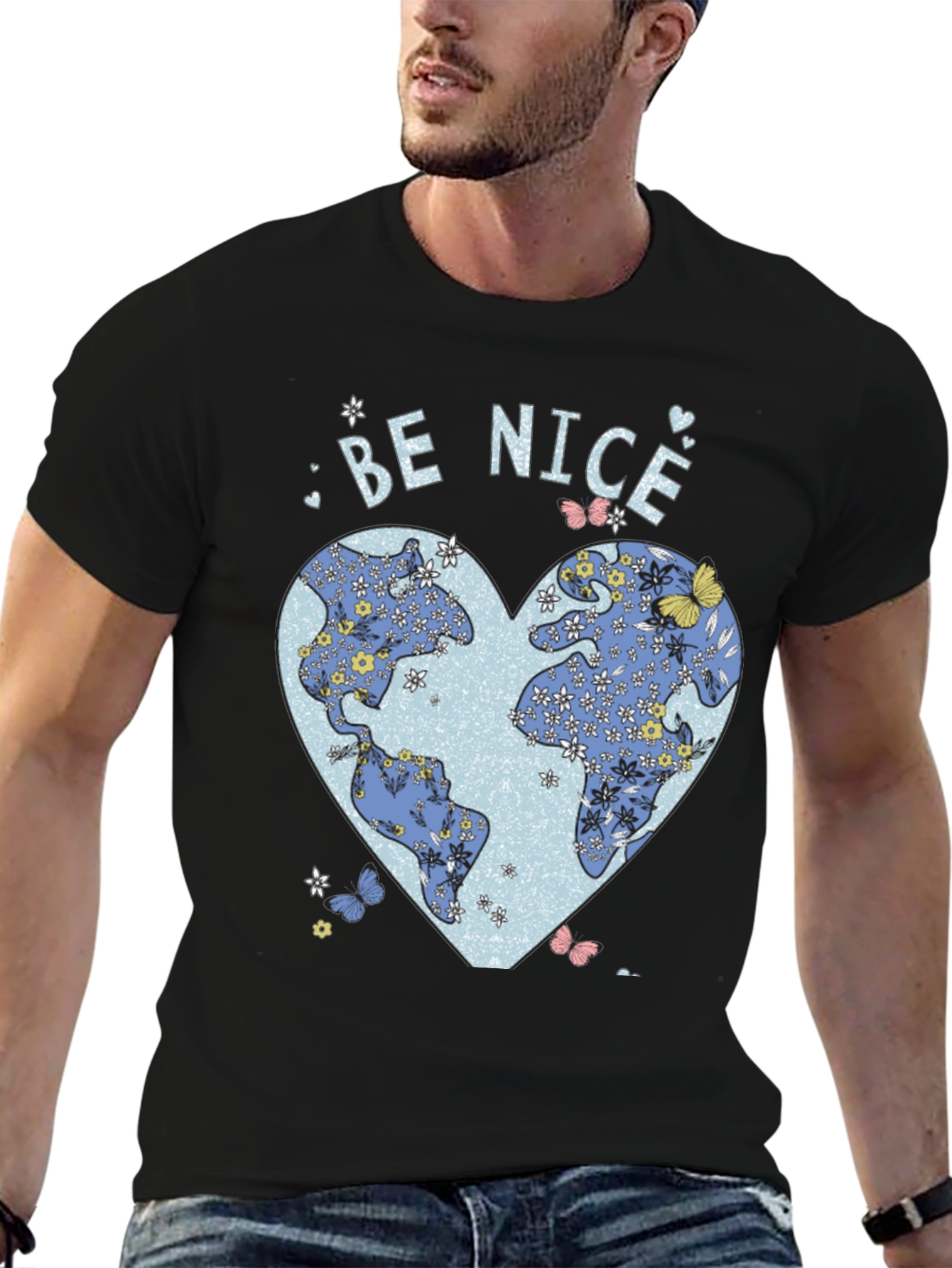 Be Nice Earth Heart Graphic Tee