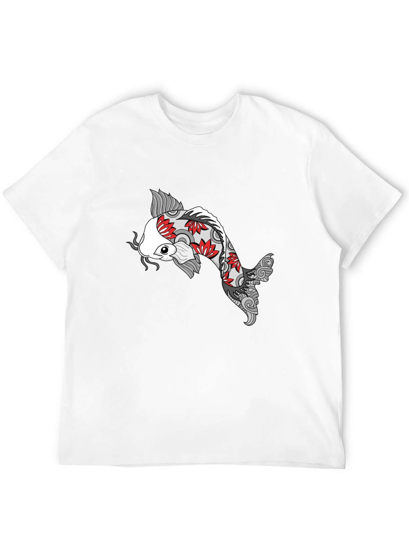 Koi Fish Graphic Black T-Shirt - Unique Design
