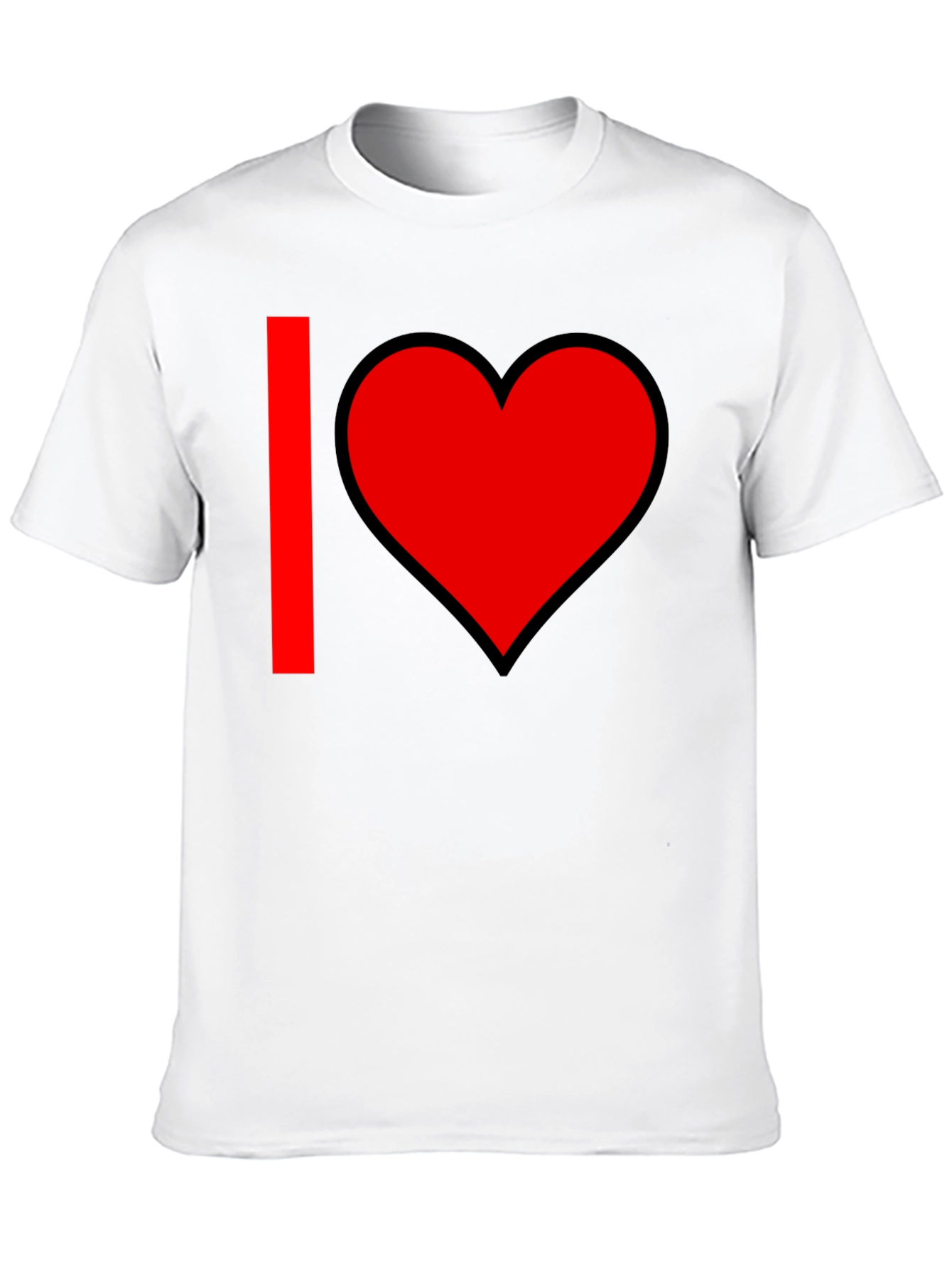 I Heart Graphic T-Shirt - Black Cotton Blend
