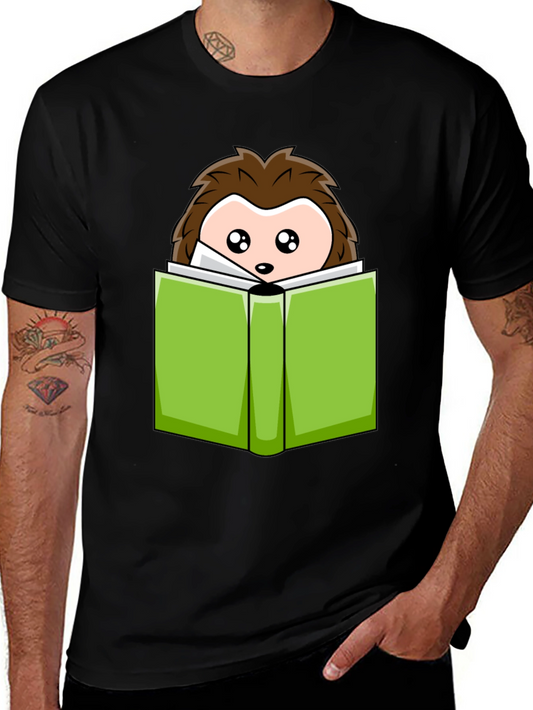 Cute Hedgehog Reading T-Shirt