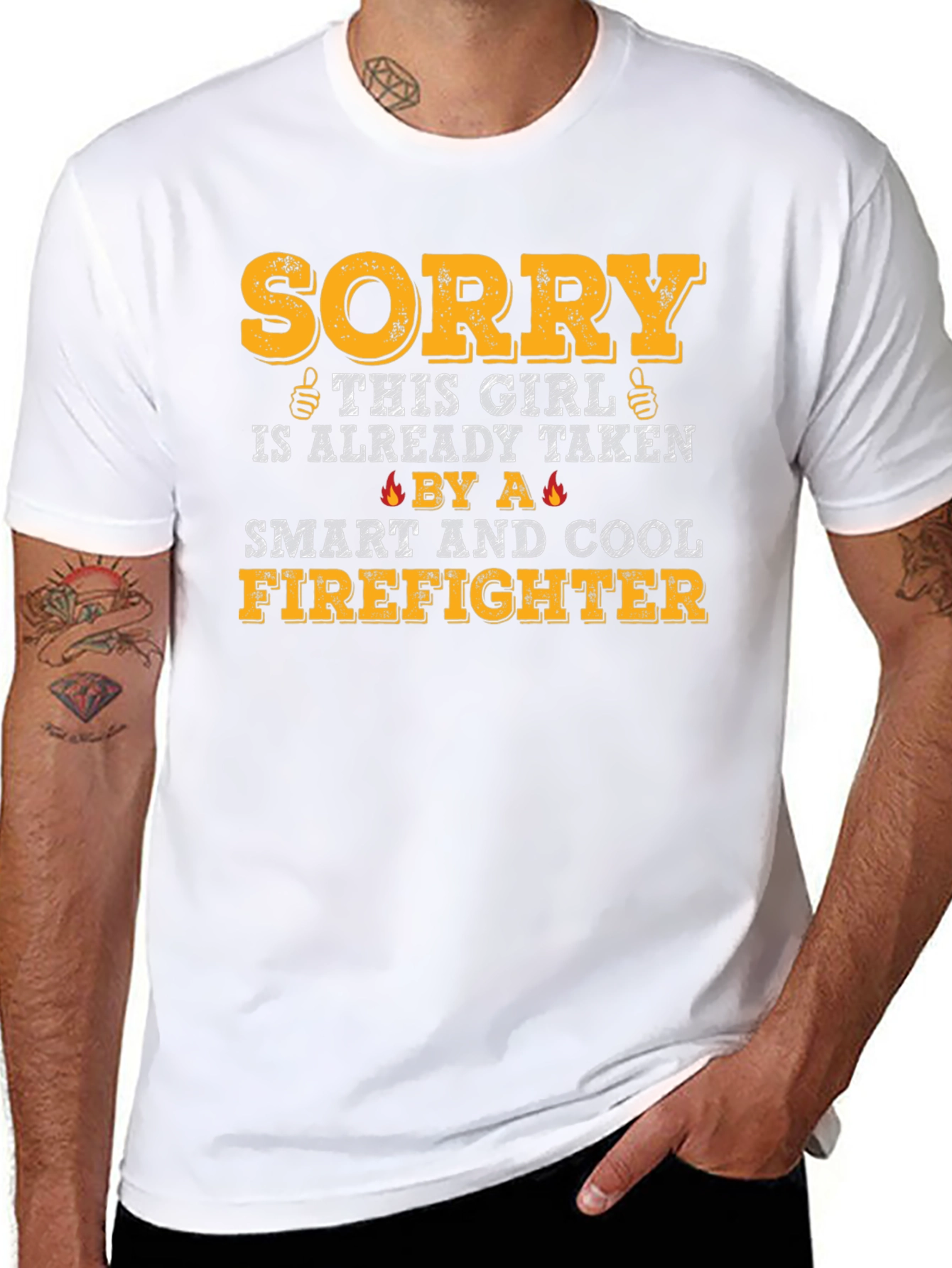 Sorry Girl Taken Firefighter T-Shirt