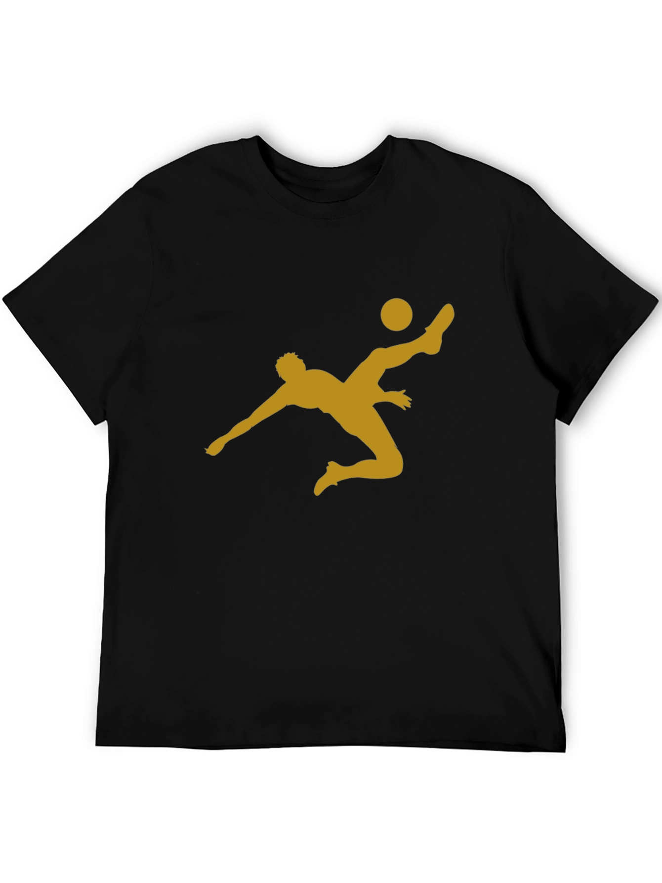 Soccer Kick Graphic T-Shirt - Casual Black Tee