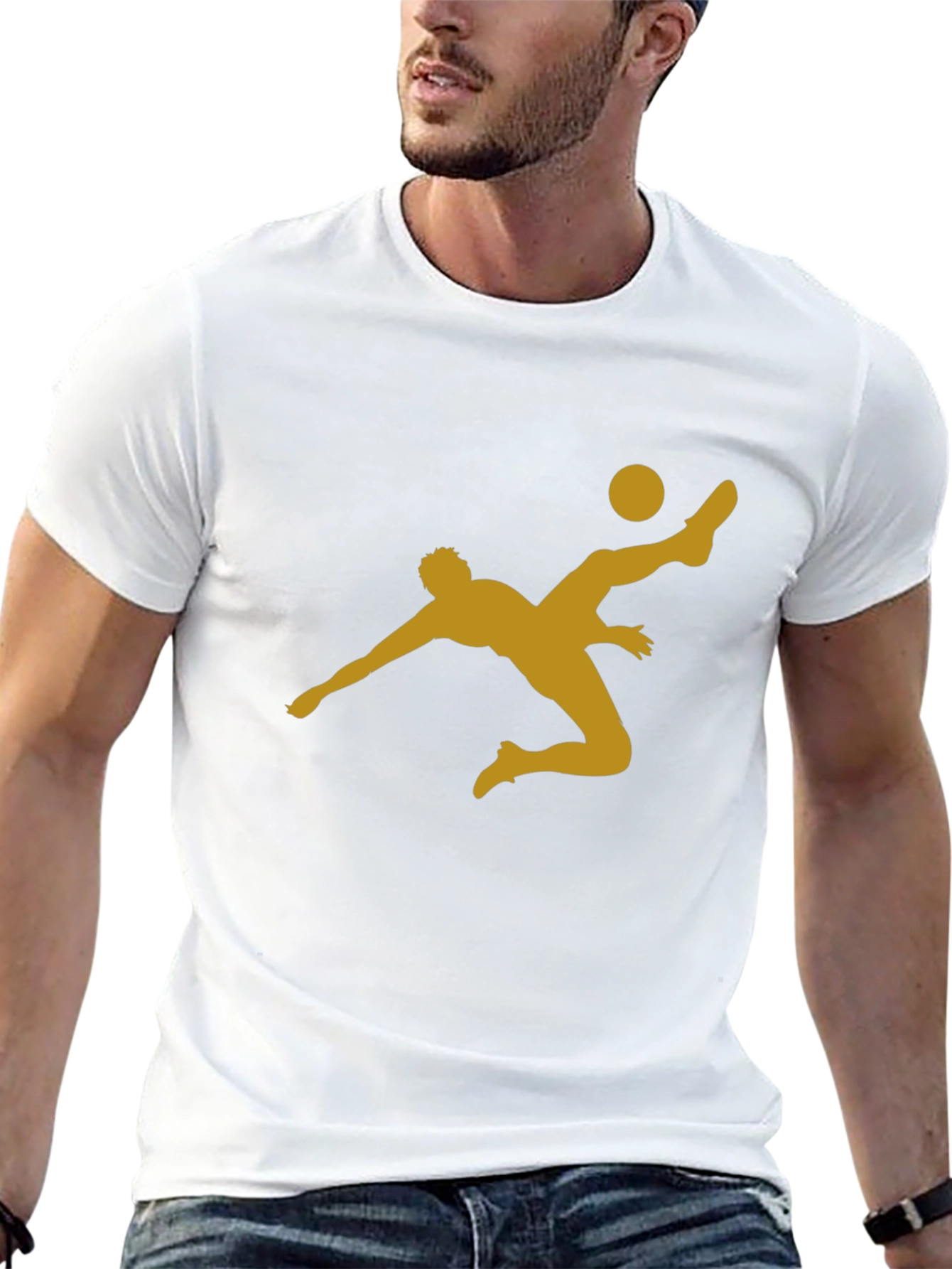 Soccer Kick Graphic T-Shirt - Casual Black Tee