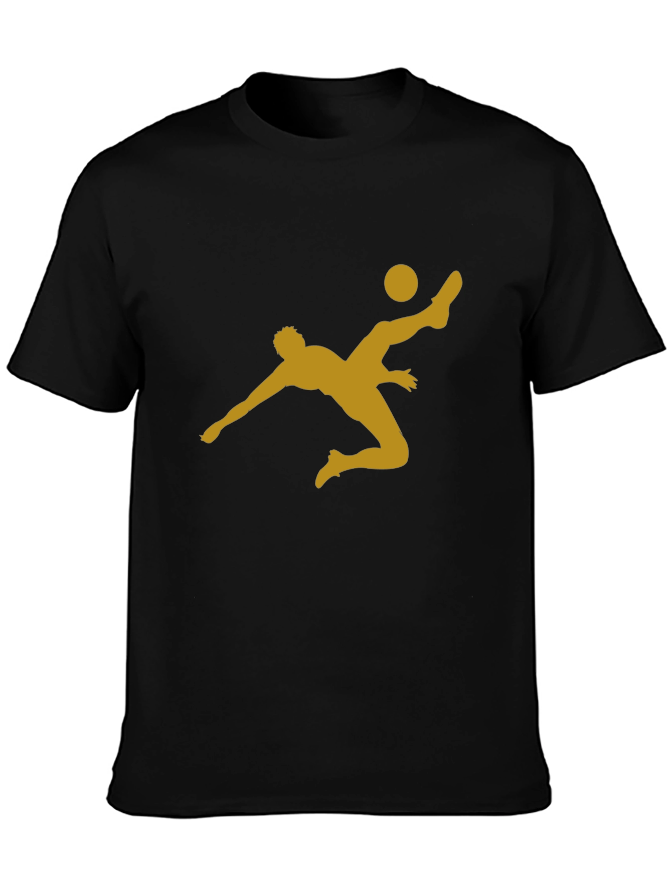 Soccer Kick Graphic T-Shirt - Casual Black Tee