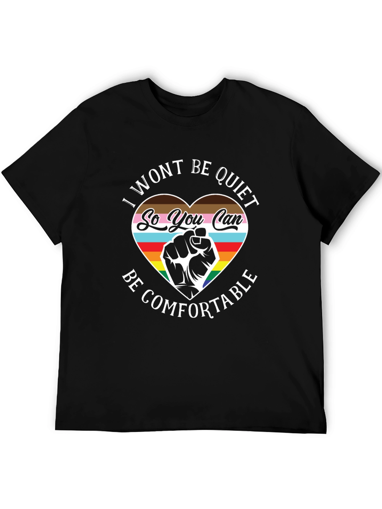 LGBTQ+ Pride T-Shirt - I Wont Be Quiet