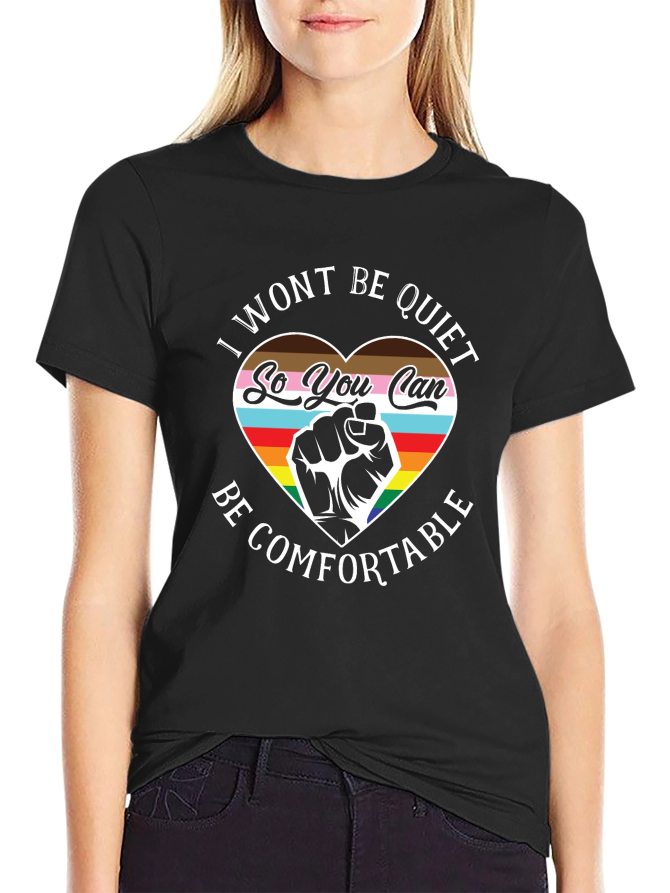 LGBTQ+ Pride T-Shirt - I Wont Be Quiet