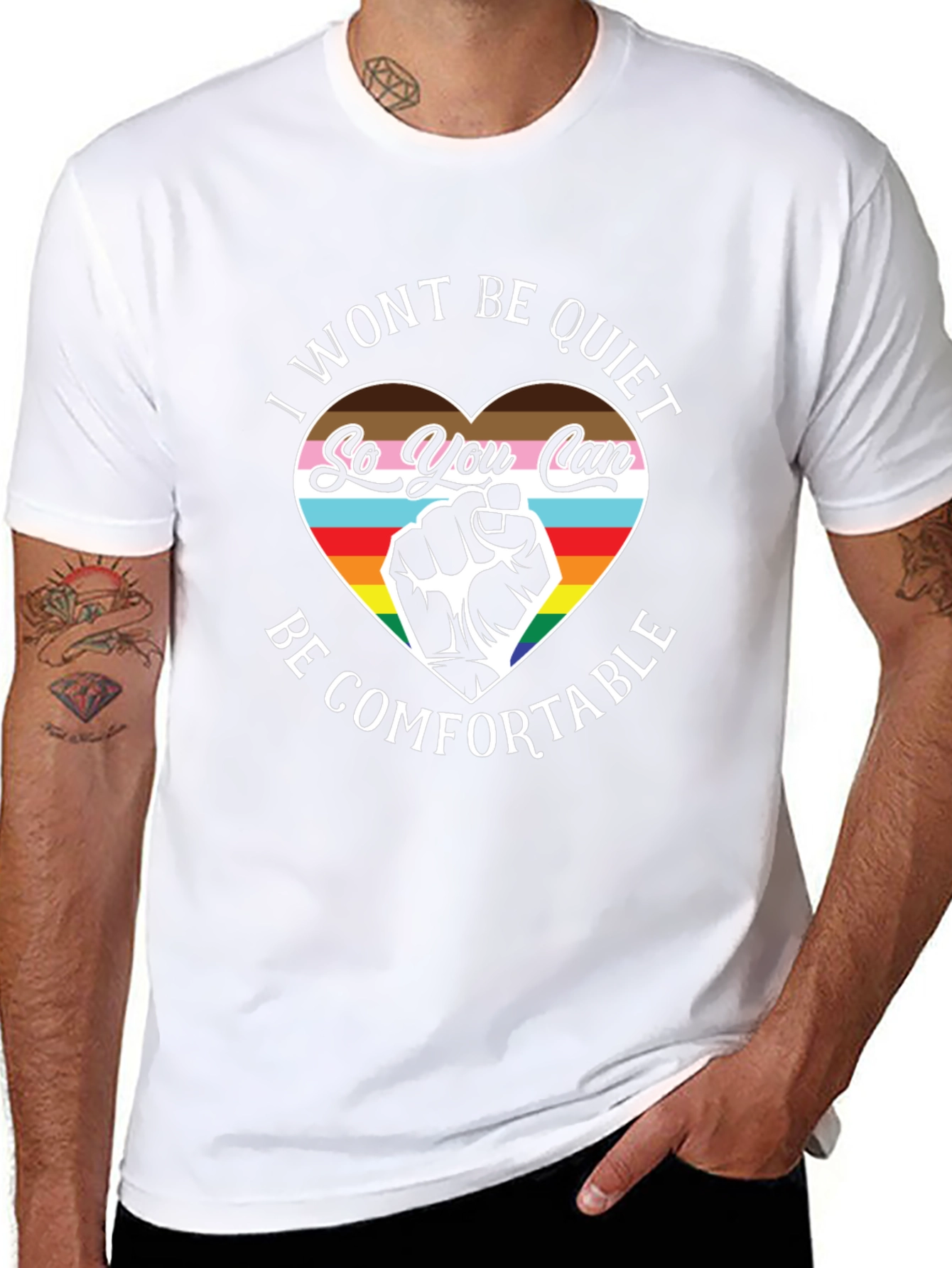 LGBTQ+ Pride T-Shirt - I Wont Be Quiet