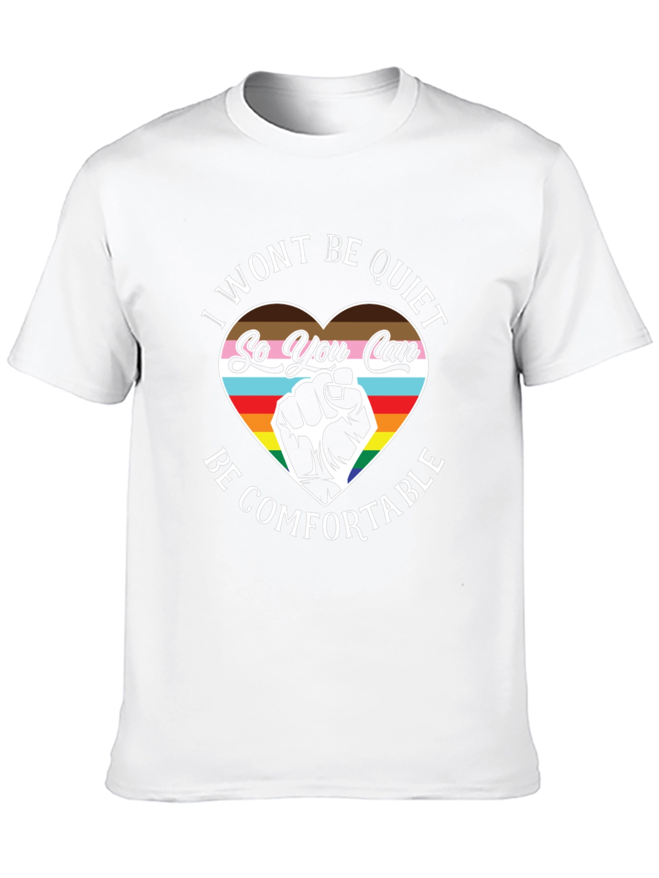 LGBTQ+ Pride T-Shirt - I Wont Be Quiet