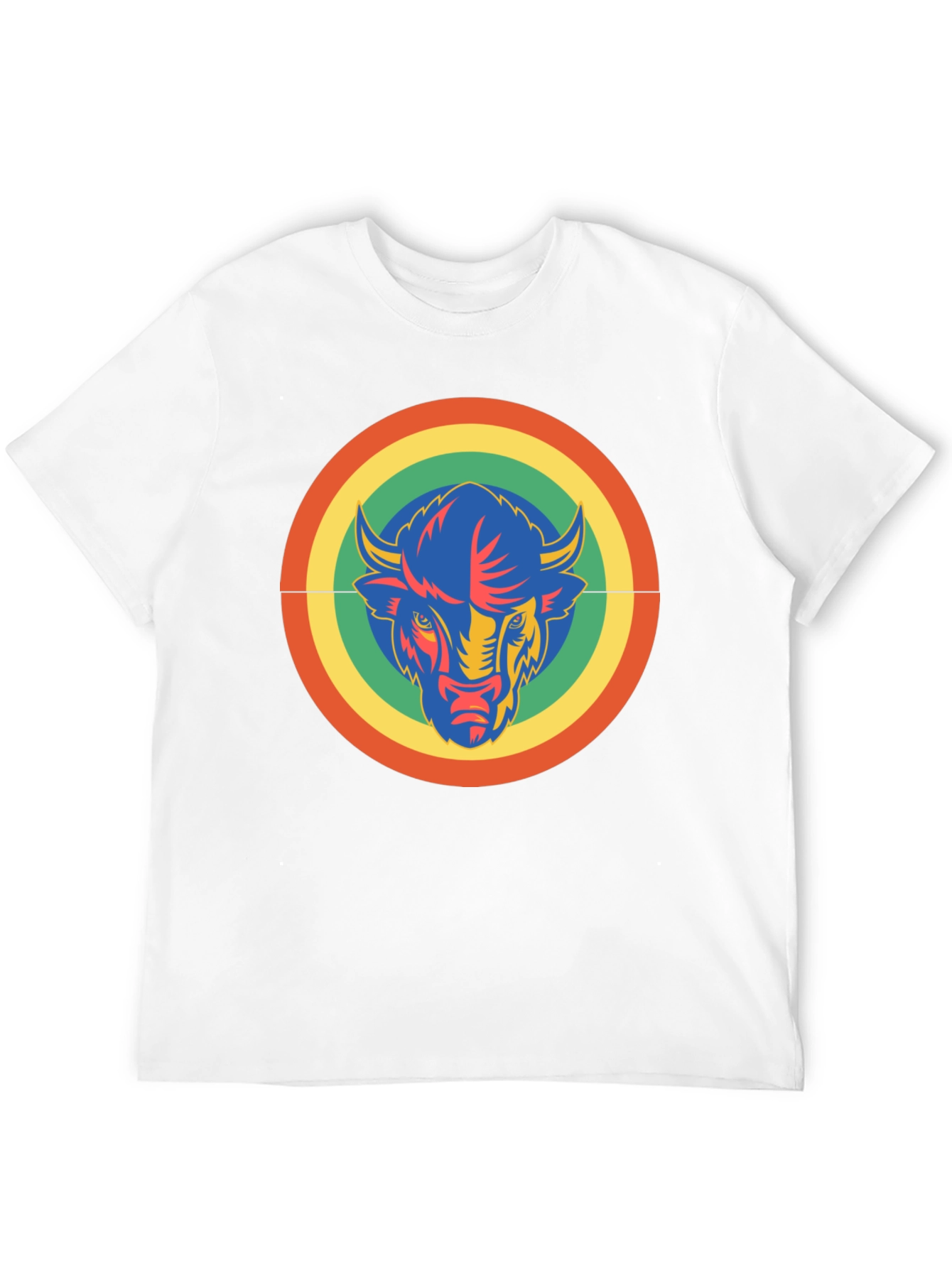 Retro Bull Graphic Tee - Black